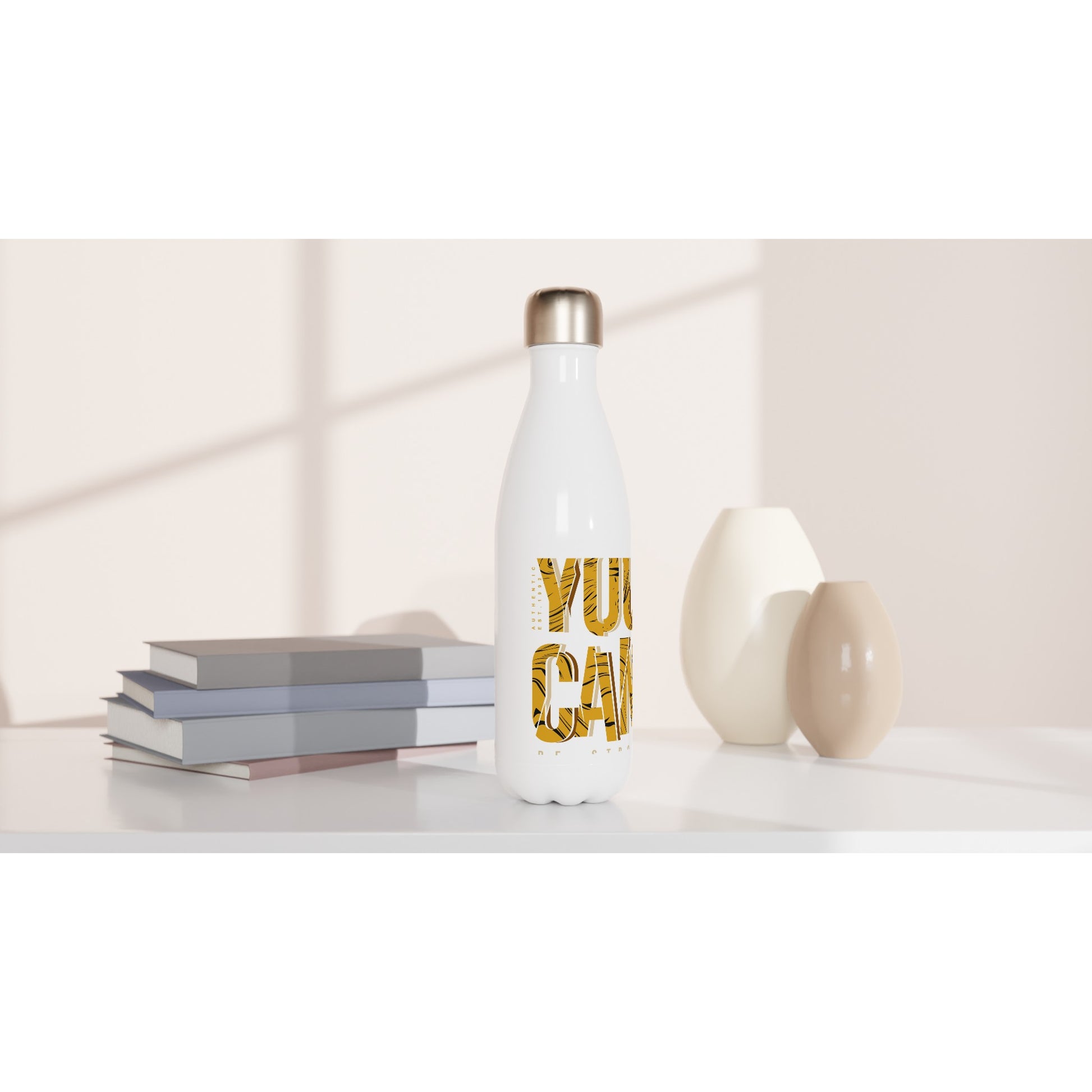 White 17oz Stainless Steel Water BottleDon’t leave home without this sleek 17oz water bottle to keep you hydrated. It’s made from high-quality stainless steel and has double-wall insulation to keep cold dWhite 17oz Stainless Steel Water Bottle