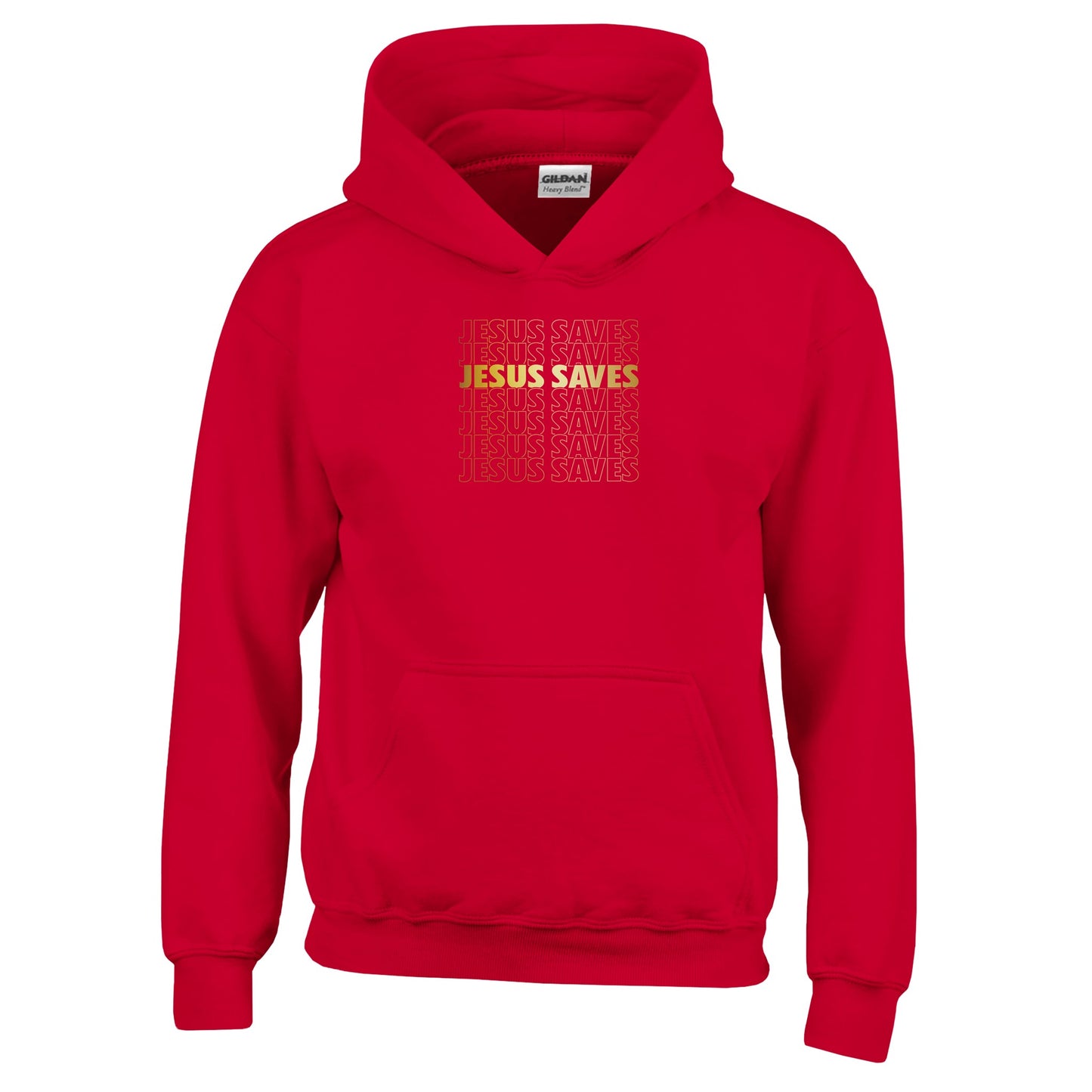 Jesus Saves - Classic Kids Pullover Hoodie | Gildan 18500BA heavy blend kids hoodie. Crafted from a soft blend of 50% cotton and 50% polyester.
Features a double-lined hood.
The fabric's air jet yarn offers a softer feel anJesus Saves - Classic Kids Pullover Hoodie