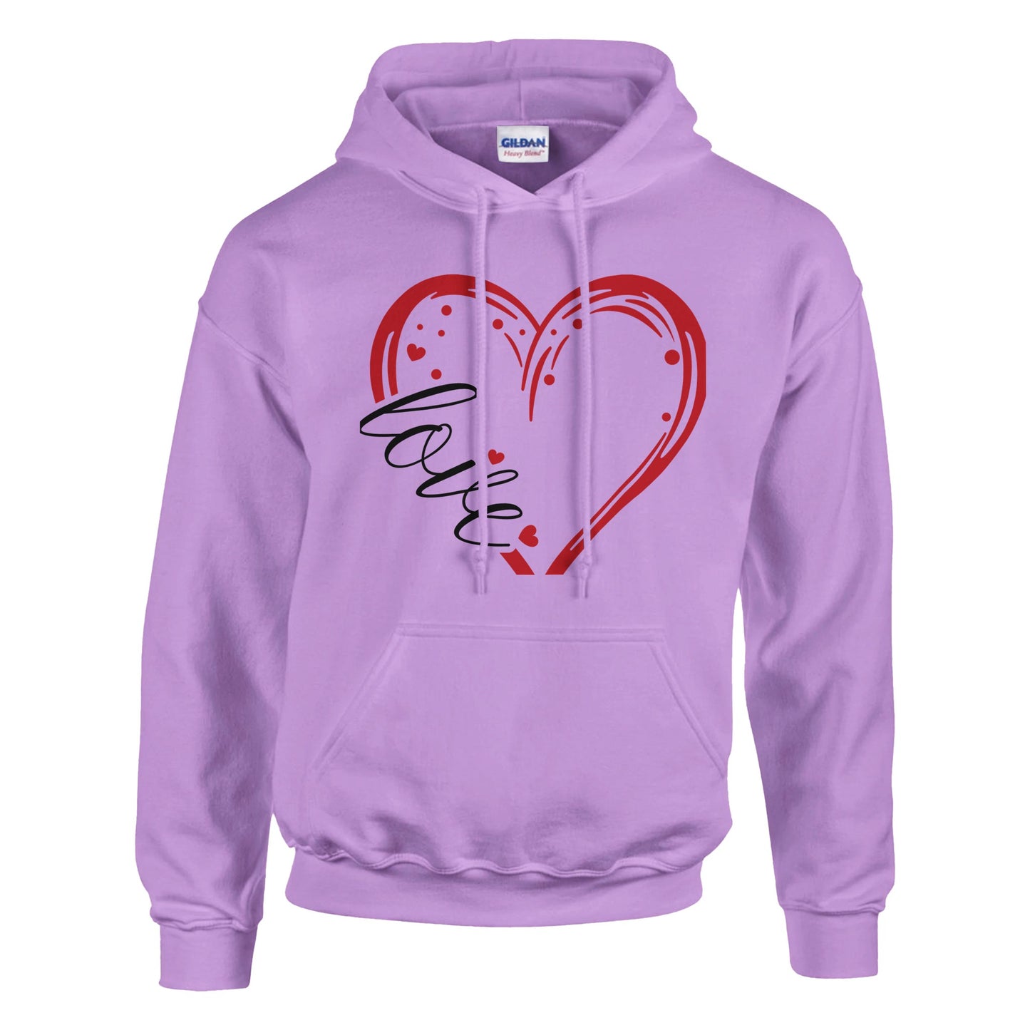 Lovee - Classic Unisex Pullover Hoodie | Gildan® 18500A heavy blend hoodie. Crafted from a soft blend of 50% cotton and 50% polyester.
Features a double-lined hood with matching drawstring.
The fabric's air jet yarn offLovee - Classic Unisex Pullover Hoodie