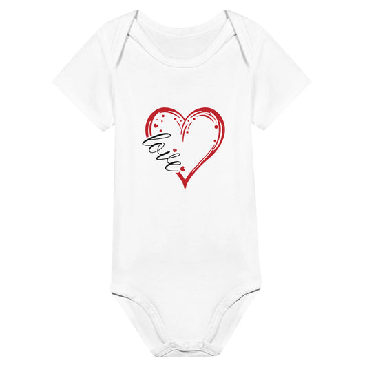 Love - Classic Baby Short Sleeve BodysuitA baby must-have, our short sleeve crewneck bodysuits combine both function and fashion. The lap shoulders and leg openings make it easy for the baby to get in and oLove - Classic Baby Short Sleeve Bodysuit