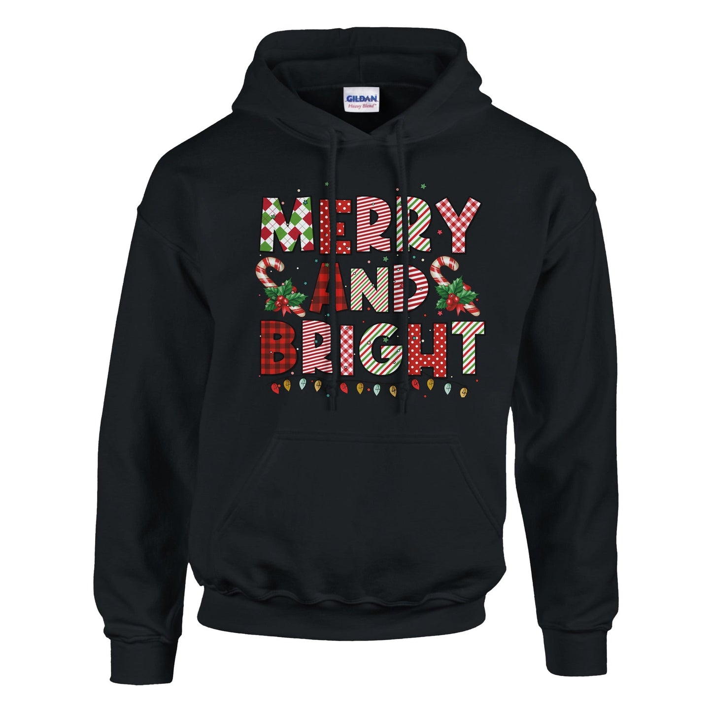 Merry ND bRIGHT Classic Unisex Pullover Hoodie | Gildan® 18500A heavy blend hoodie. Crafted from a soft blend of 50% cotton and 50% polyester.
Features a double-lined hood with matching drawstring.
The fabric's air jet yarn offbRIGHT Classic Unisex Pullover Hoodie