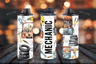 Mechanic-themed Custom Tumbler