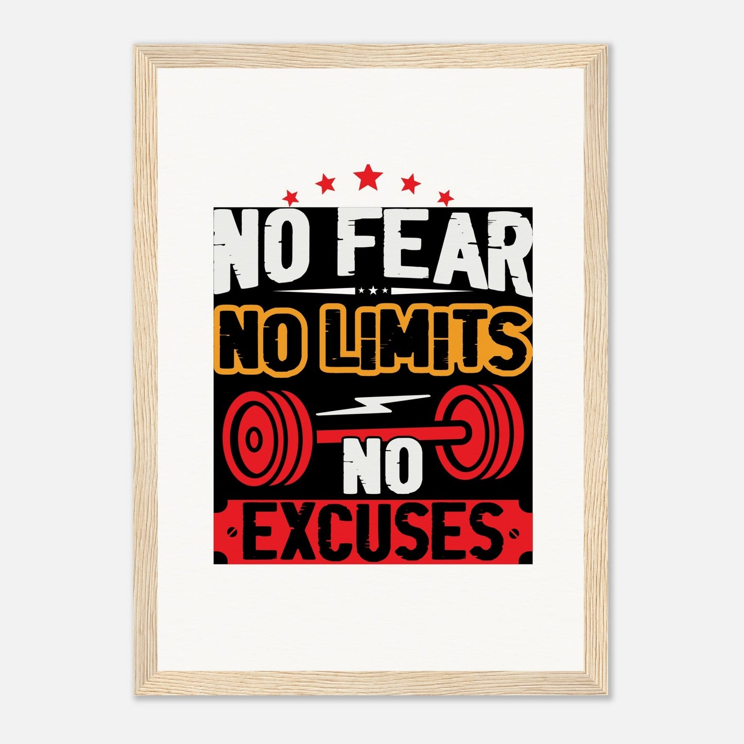 No Limits - Museum-Quality Matte Paper Wooden Framed PosterOur ready-to-hang wooden framed posters are sturdy, durable, and ready to hang instantly! The poster is made on our master's edition, archival museum-quality paper. Limits - Museum-Quality Matte Paper Wooden Framed Poster