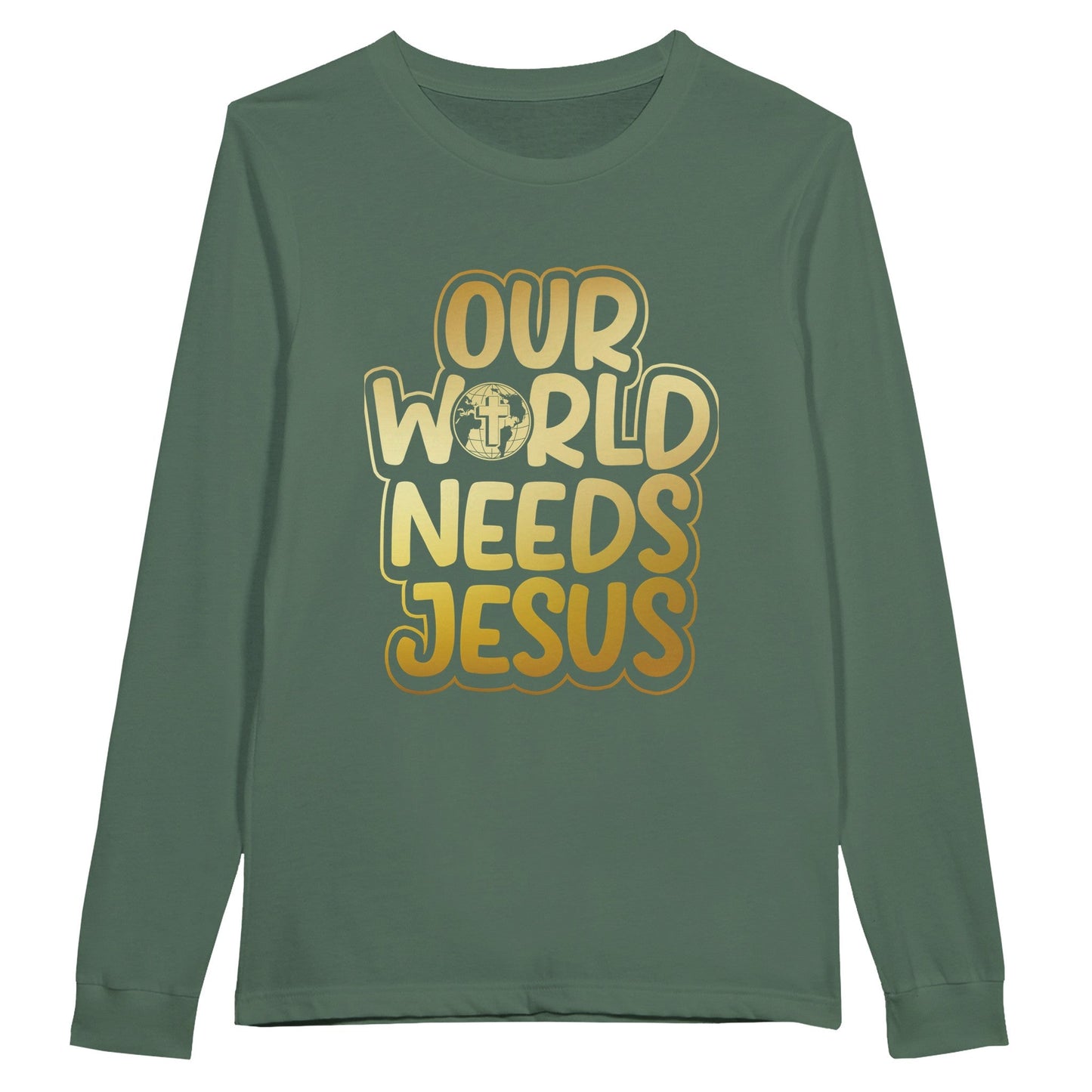 Our Word Needs Jesus - Premium Unisex Longsleeve T-shirtThis soft long-sleeved crew shirt is a good choice for a classic long sleeve t-shirt.
100% combed ringspun cotton32 singles thread weight4.3 oz. fabric weightFabric Jesus - Premium Unisex Longsleeve