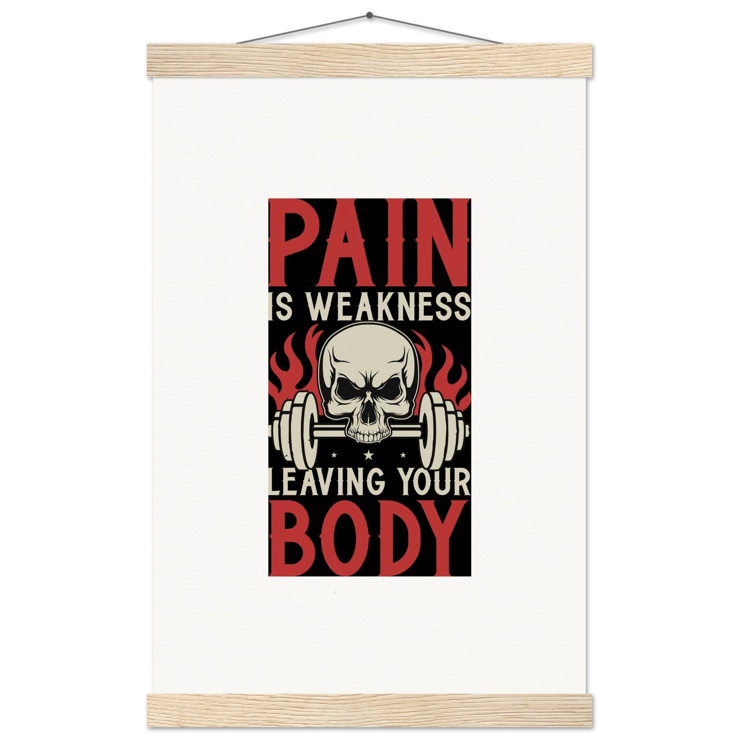 Pain - Museum-Quality Matte Paper Poster with HangerOur minimalist wooden hangers are made with four magnetic wooden dowels, two that clamp to the top of your print and two that clamp to the bottom to give a vintage lPain - Museum-Quality Matte Paper Poster