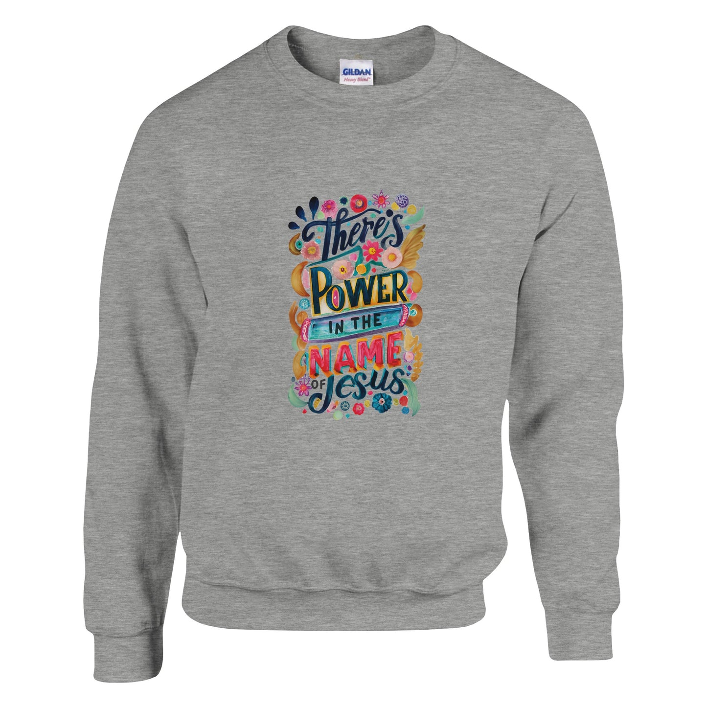 Power - Classic Unisex Crewneck Sweatshirt | Gildan® 18000A heavy blend sweatshirt. Crafted from a soft blend of 50% cotton and 50% polyester.
 Features air jet yarn for a softer feel and reduced pilling.
Double-needle stitPower - Classic Unisex Crewneck Sweatshirt