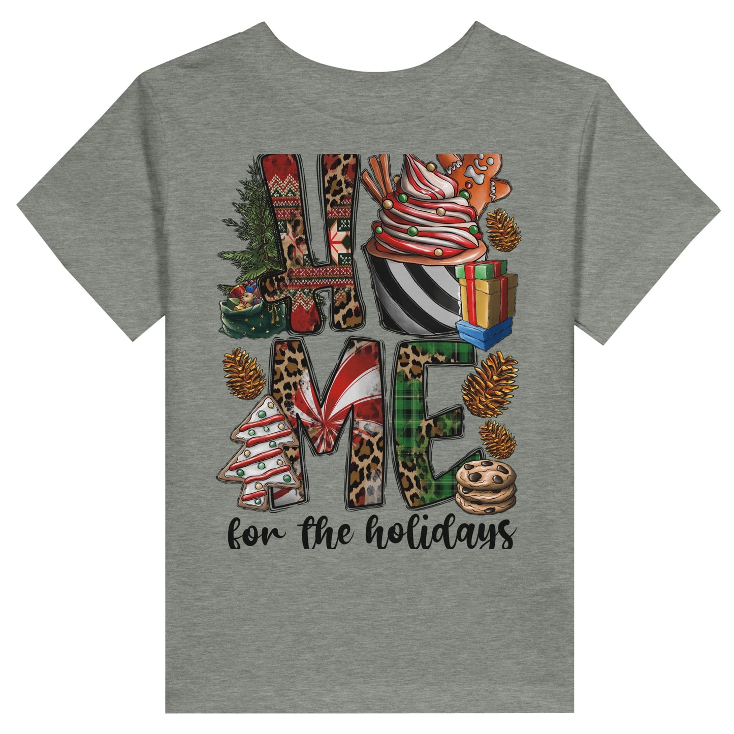 Home Holidays - Toddler Staple T-Shirt | Bella + Canvas 3001TElevate your child's wardrobe with a personalized kid's t-shirt. The Bella Canvas short sleeve tee for toddlers is made from 100% Airlume combed and ring-spun cottonHome Holidays - Toddler Staple