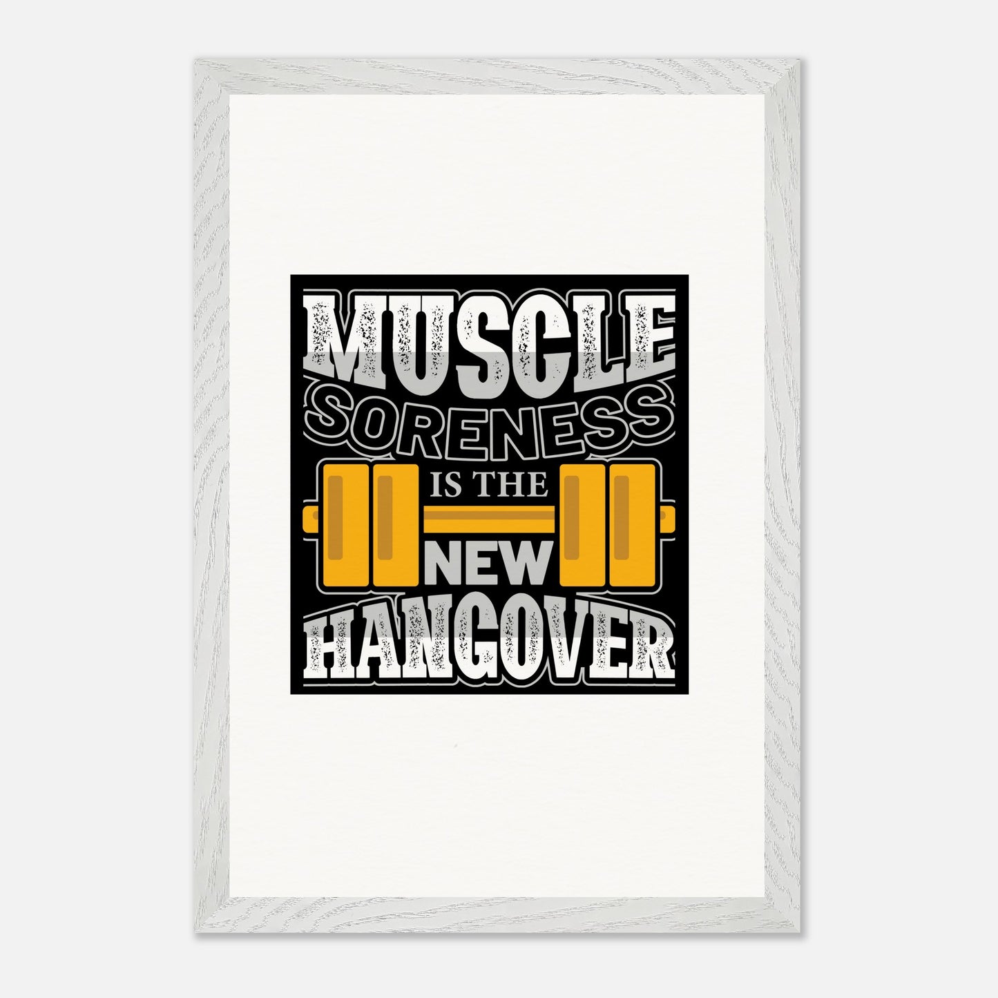 Muscle soreness - Premium Wooden Framed Poster With Museum-Quality MatOur ready-to-hang premium wooden framed posters showcase meticulous craftsmanship. Milled from responsibly sourced oak, our natural frames have a classic appeal, whiMuscle soreness - Premium Wooden Framed Poster