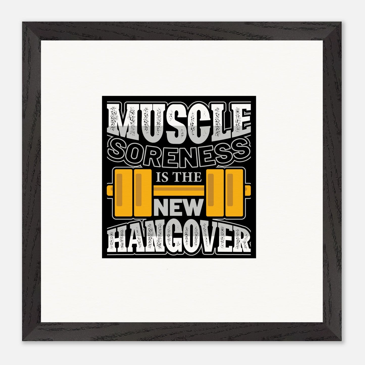 Muscle soreness - Premium Wooden Framed Poster With Museum-Quality MatOur ready-to-hang premium wooden framed posters showcase meticulous craftsmanship. Milled from responsibly sourced oak, our natural frames have a classic appeal, whiMuscle soreness - Premium Wooden Framed Poster