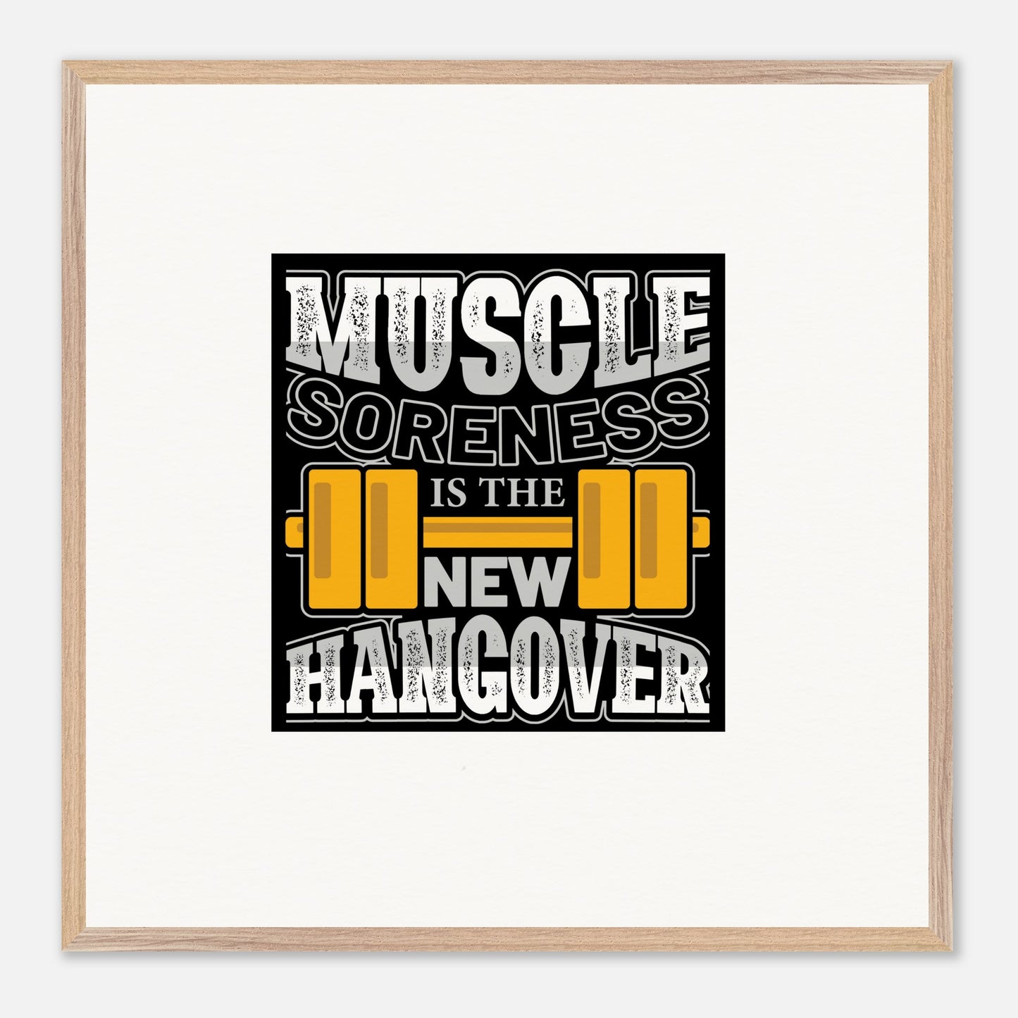 Muscle soreness - Premium Wooden Framed Poster With Museum-Quality MatOur ready-to-hang premium wooden framed posters showcase meticulous craftsmanship. Milled from responsibly sourced oak, our natural frames have a classic appeal, whiMuscle soreness - Premium Wooden Framed Poster