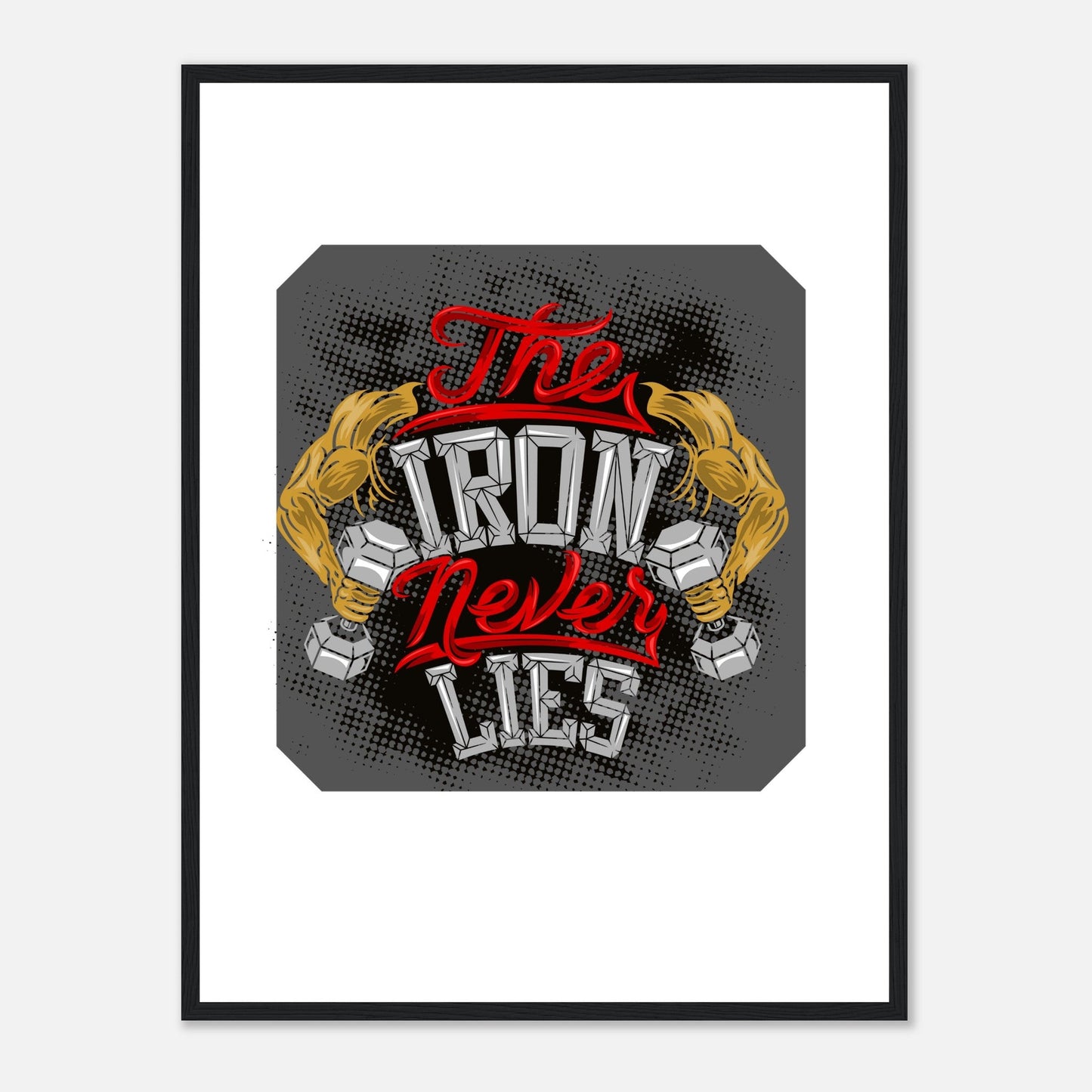 The Iron - Premium Matte Paper Wooden Framed PosterOur ready-to-hang wooden framed posters are sturdy, durable, and ready to hang instantly! The poster is made on our heavier-weight white matte paper that has a naturIron - Premium Matte Paper Wooden Framed Poster