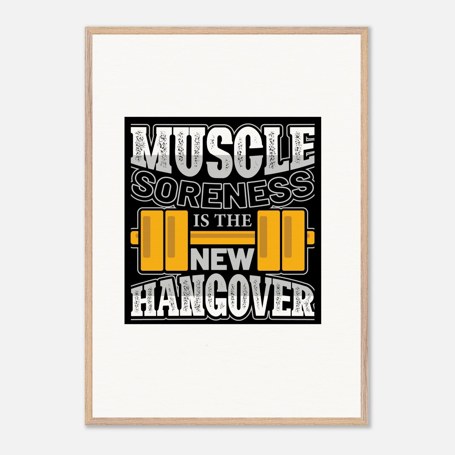 Muscle soreness - Premium Wooden Framed Poster With Museum-Quality MatOur ready-to-hang premium wooden framed posters showcase meticulous craftsmanship. Milled from responsibly sourced oak, our natural frames have a classic appeal, whiMuscle soreness - Premium Wooden Framed Poster