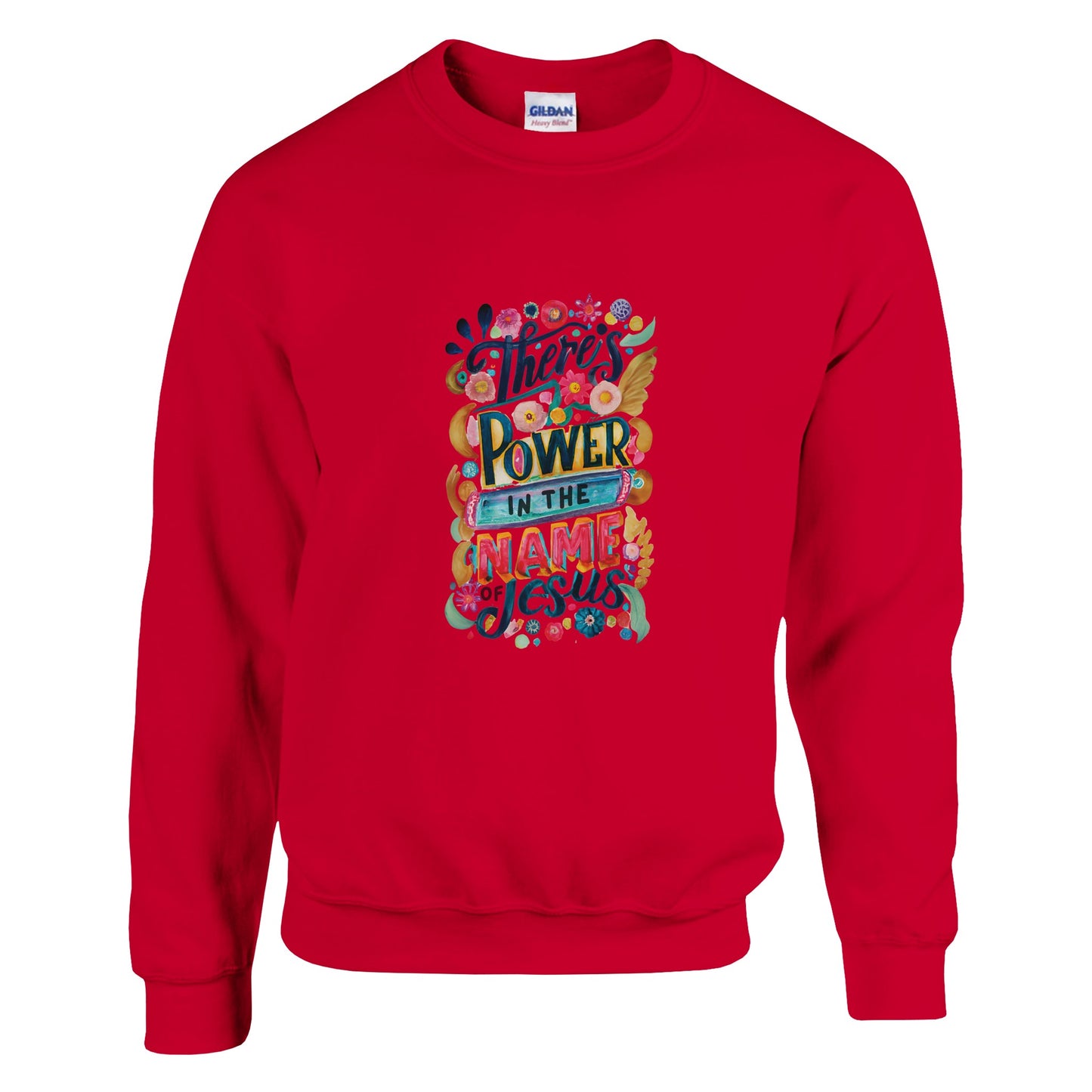 Power - Classic Unisex Crewneck Sweatshirt | Gildan® 18000A heavy blend sweatshirt. Crafted from a soft blend of 50% cotton and 50% polyester.
 Features air jet yarn for a softer feel and reduced pilling.
Double-needle stitPower - Classic Unisex Crewneck Sweatshirt