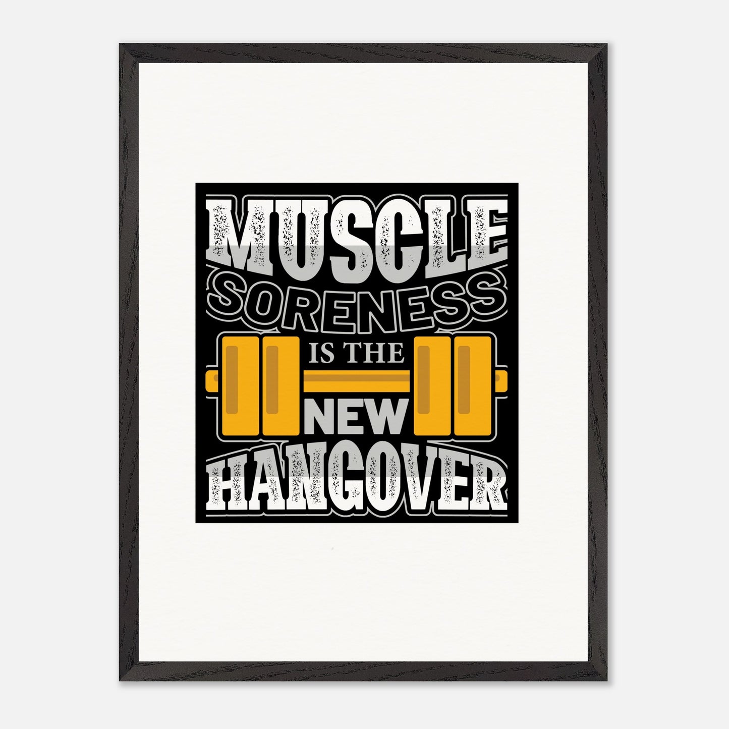 Muscle soreness - Premium Wooden Framed Poster With Museum-Quality MatOur ready-to-hang premium wooden framed posters showcase meticulous craftsmanship. Milled from responsibly sourced oak, our natural frames have a classic appeal, whiMuscle soreness - Premium Wooden Framed Poster