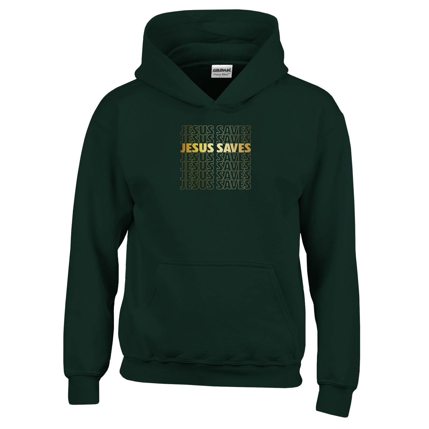 Jesus Saves - Classic Kids Pullover Hoodie | Gildan 18500BA heavy blend kids hoodie. Crafted from a soft blend of 50% cotton and 50% polyester.
Features a double-lined hood.
The fabric's air jet yarn offers a softer feel anJesus Saves - Classic Kids Pullover Hoodie