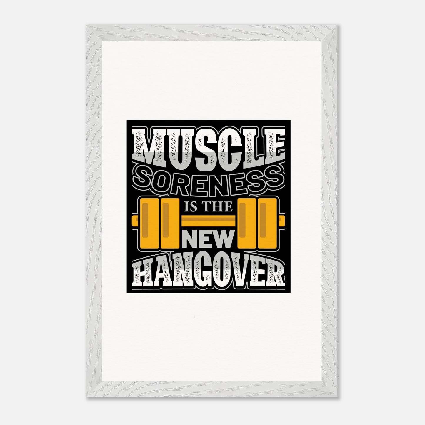 Muscle soreness - Premium Wooden Framed Poster With Museum-Quality MatOur ready-to-hang premium wooden framed posters showcase meticulous craftsmanship. Milled from responsibly sourced oak, our natural frames have a classic appeal, whiMuscle soreness - Premium Wooden Framed Poster