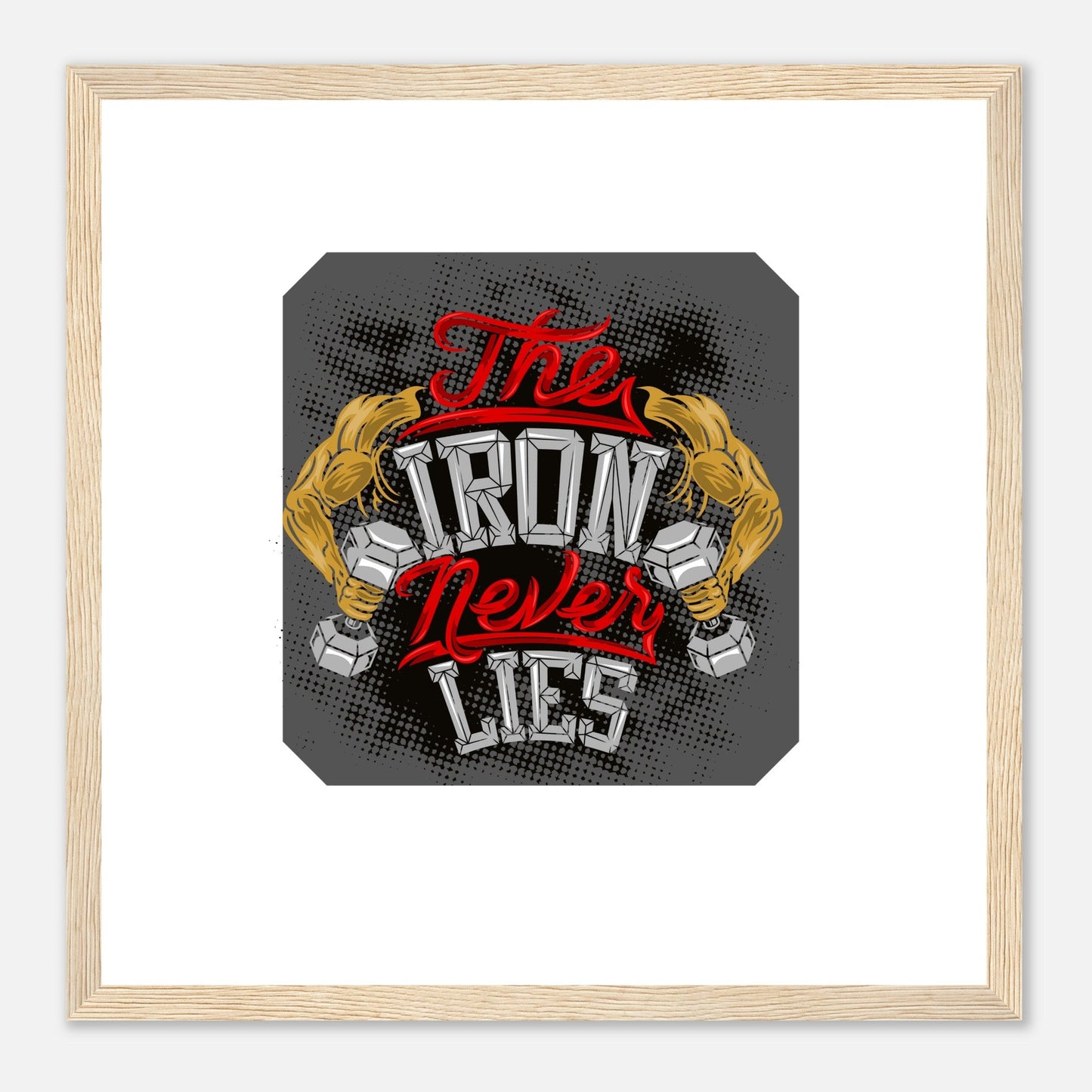 The Iron - Premium Matte Paper Wooden Framed PosterOur ready-to-hang wooden framed posters are sturdy, durable, and ready to hang instantly! The poster is made on our heavier-weight white matte paper that has a naturIron - Premium Matte Paper Wooden Framed Poster