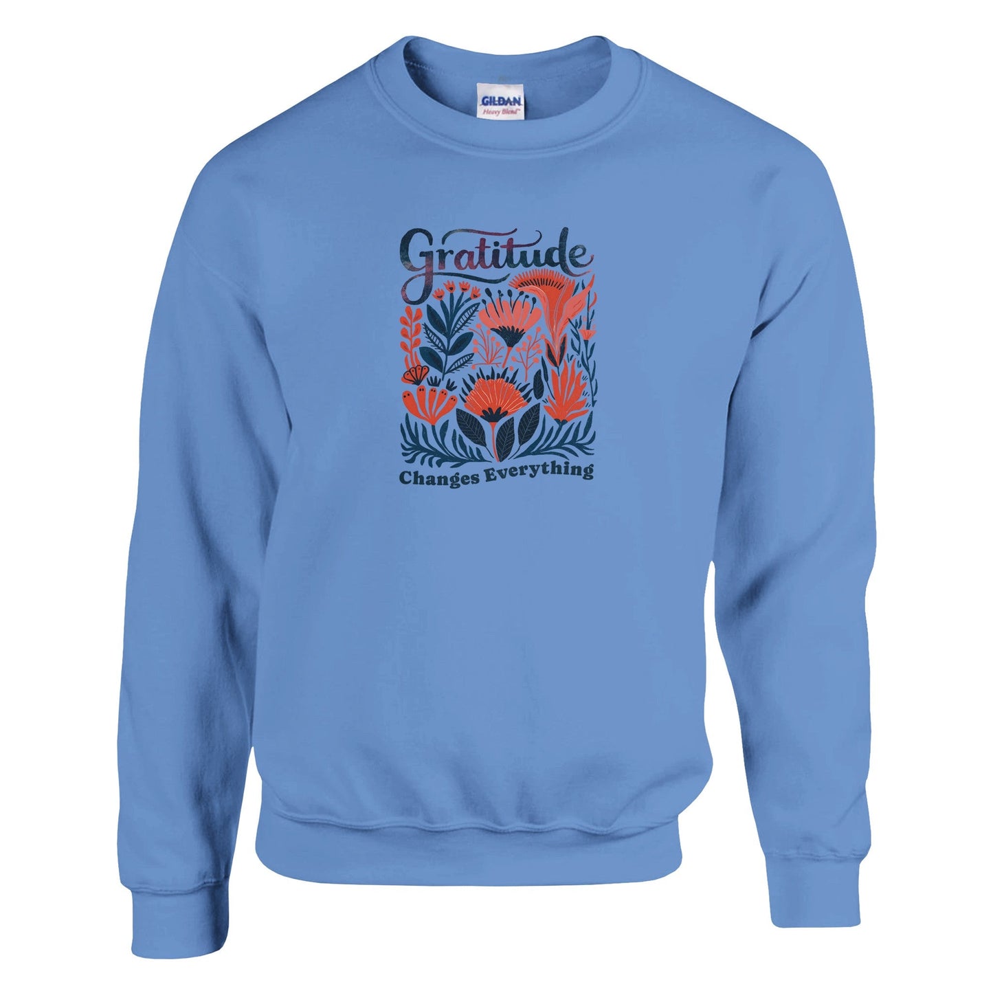 Classic Unisex Crewneck Sweatshirt | Gildan® 18000A heavy blend sweatshirt. Crafted from a soft blend of 50% cotton and 50% polyester. Features air jet yarn for a softer feel and reduced pilling.Double-needle stitGratitude - Classic Unisex Crewneck Sweatshirt