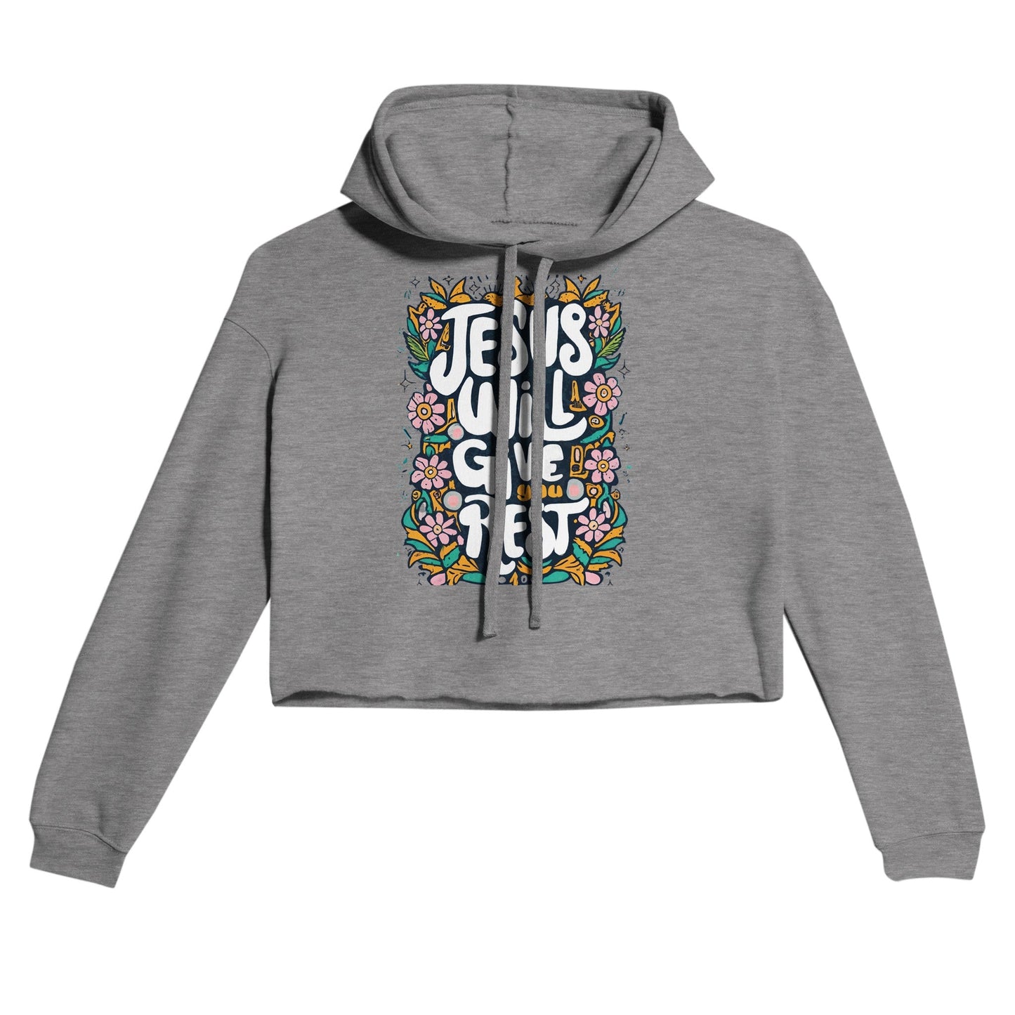 Jesus Rest - Women's Cropped Hoodie | Bella + Canvas 7502An exceptional hoodie that seamlessly blends comfort and style. This fashion-forward garment is an absolute must-have for your wardrobe, effortlessly making a bold sJesus Rest - Women'