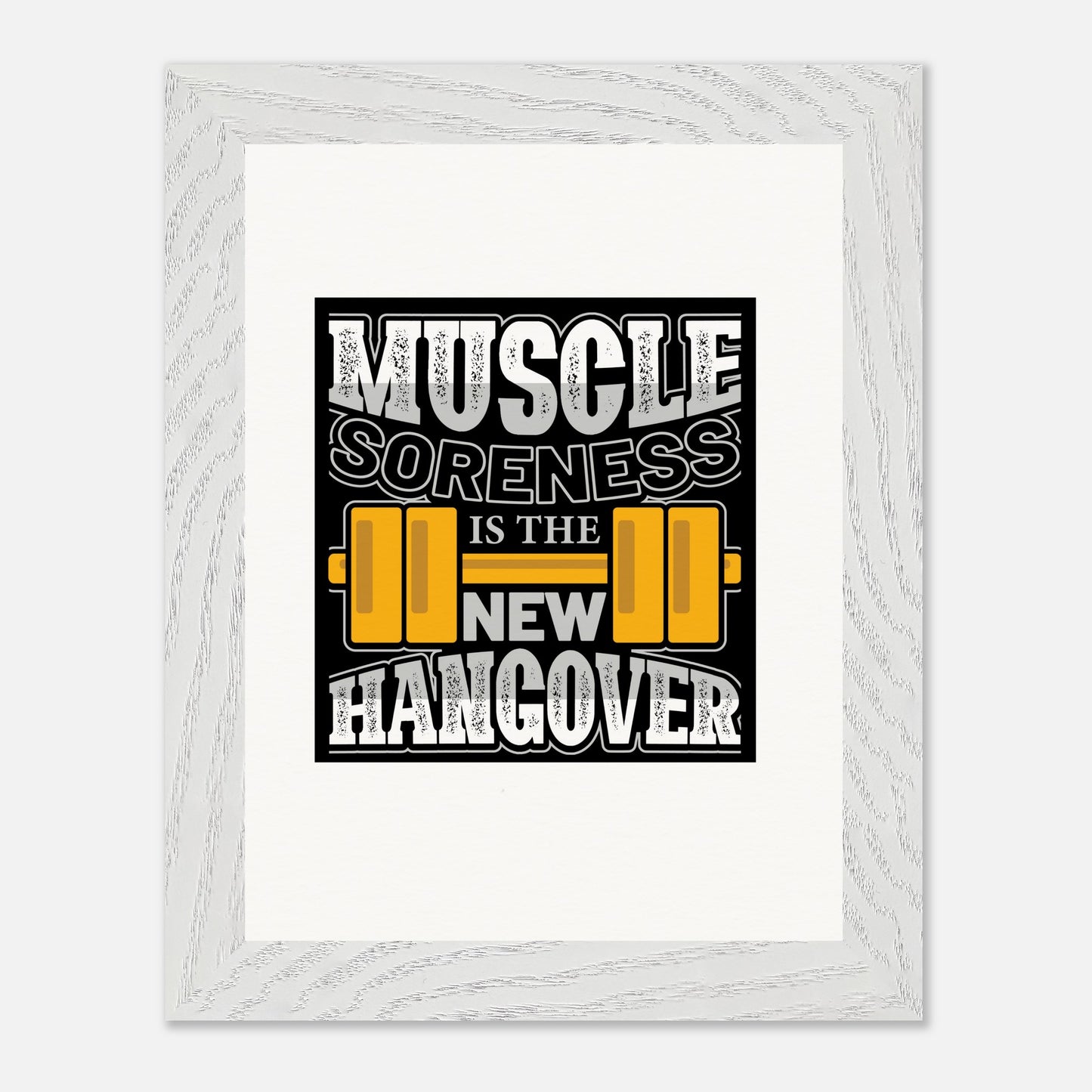 Muscle soreness - Premium Wooden Framed Poster With Museum-Quality MatOur ready-to-hang premium wooden framed posters showcase meticulous craftsmanship. Milled from responsibly sourced oak, our natural frames have a classic appeal, whiMuscle soreness - Premium Wooden Framed Poster