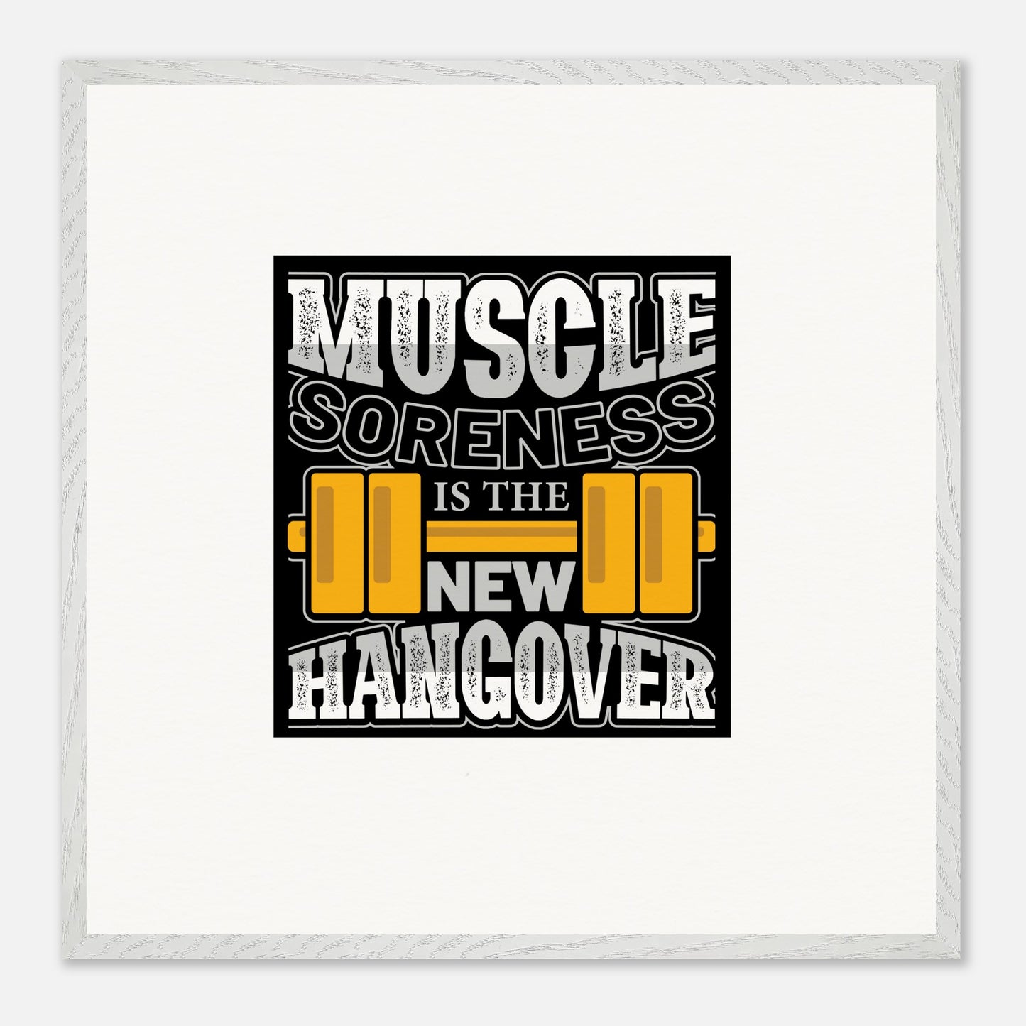 Muscle soreness - Premium Wooden Framed Poster With Museum-Quality MatOur ready-to-hang premium wooden framed posters showcase meticulous craftsmanship. Milled from responsibly sourced oak, our natural frames have a classic appeal, whiMuscle soreness - Premium Wooden Framed Poster