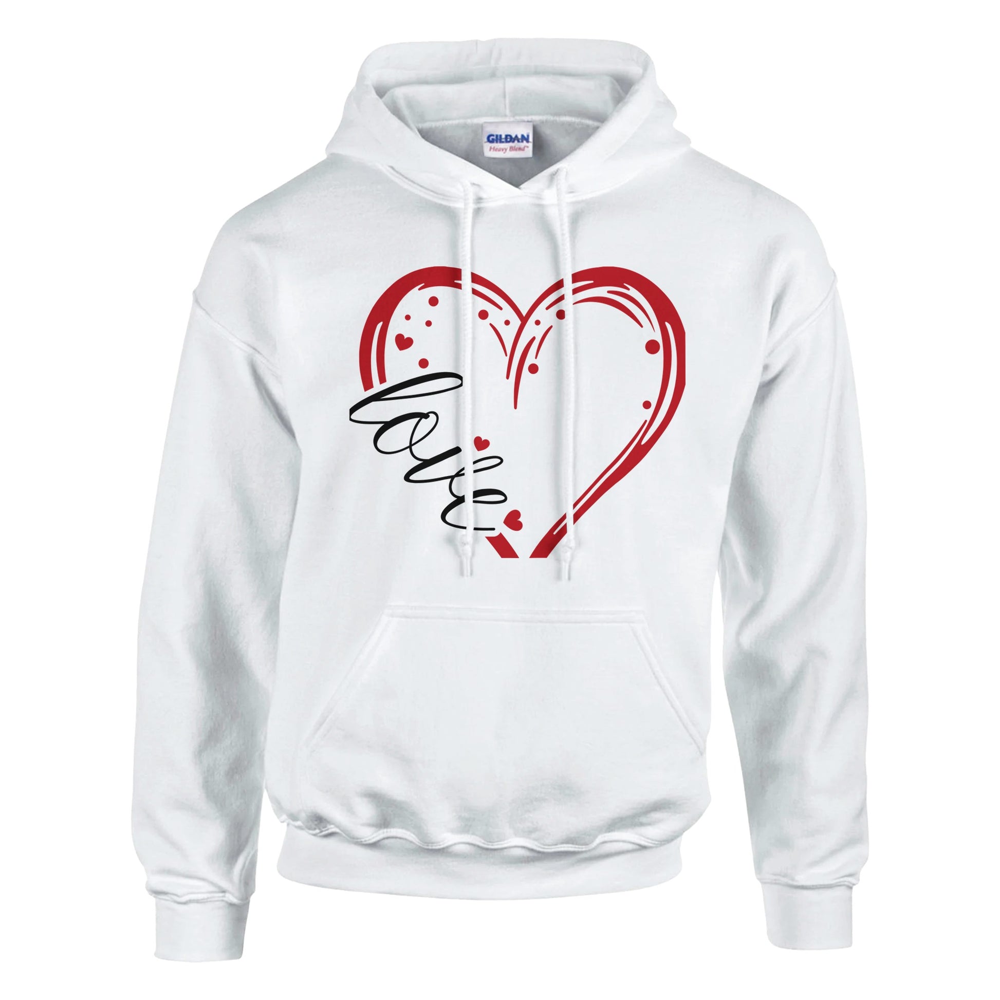 Lovee - Classic Unisex Pullover Hoodie | Gildan® 18500A heavy blend hoodie. Crafted from a soft blend of 50% cotton and 50% polyester.
Features a double-lined hood with matching drawstring.
The fabric's air jet yarn offLovee - Classic Unisex Pullover Hoodie