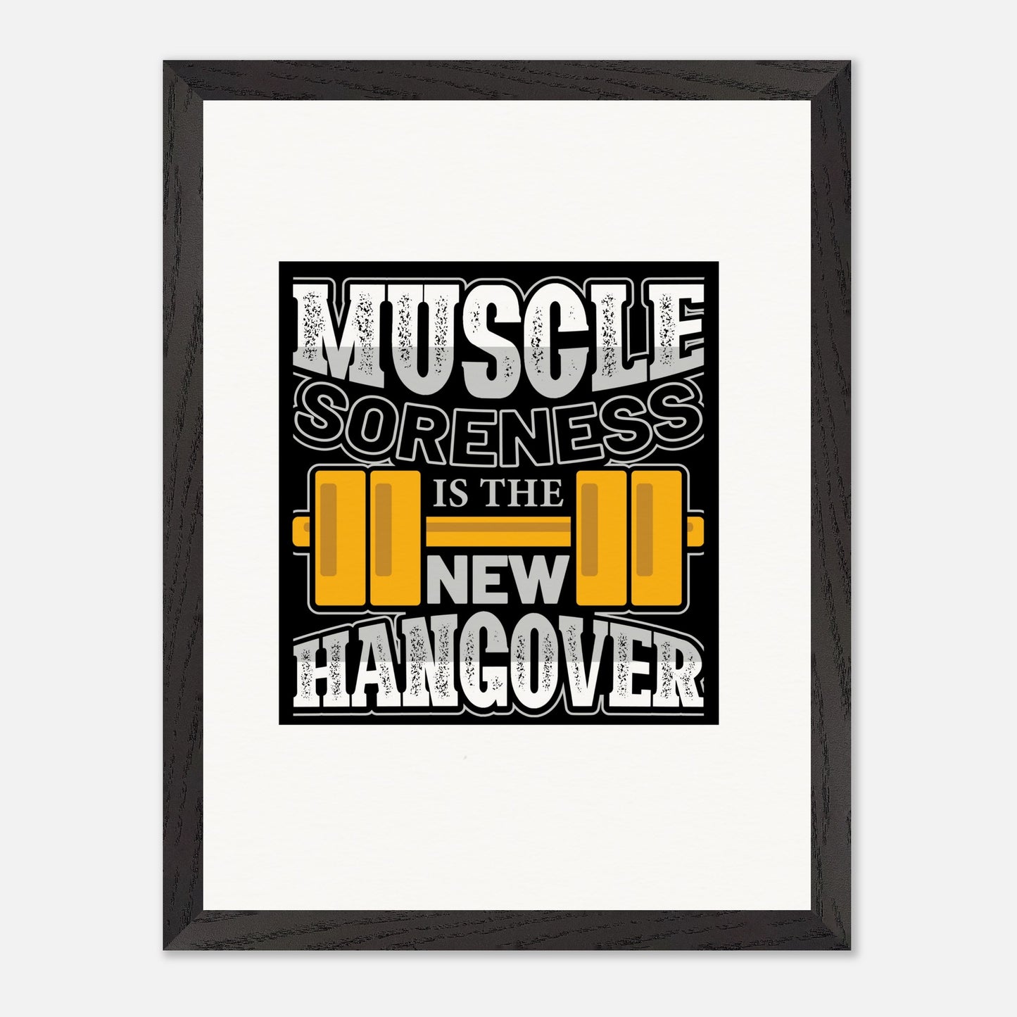 Muscle soreness - Premium Wooden Framed Poster With Museum-Quality MatOur ready-to-hang premium wooden framed posters showcase meticulous craftsmanship. Milled from responsibly sourced oak, our natural frames have a classic appeal, whiMuscle soreness - Premium Wooden Framed Poster