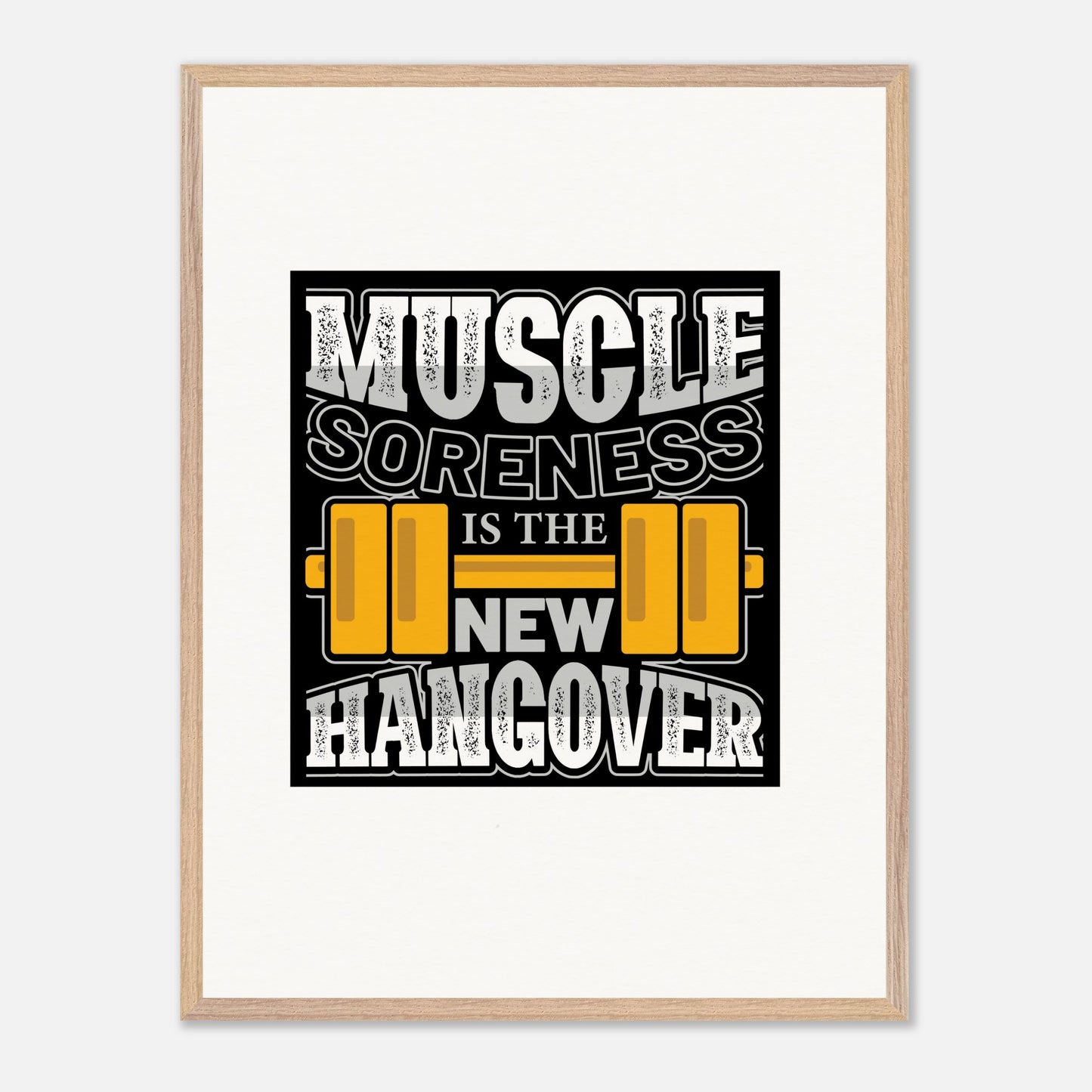 Muscle soreness - Premium Wooden Framed Poster With Museum-Quality MatOur ready-to-hang premium wooden framed posters showcase meticulous craftsmanship. Milled from responsibly sourced oak, our natural frames have a classic appeal, whiMuscle soreness - Premium Wooden Framed Poster