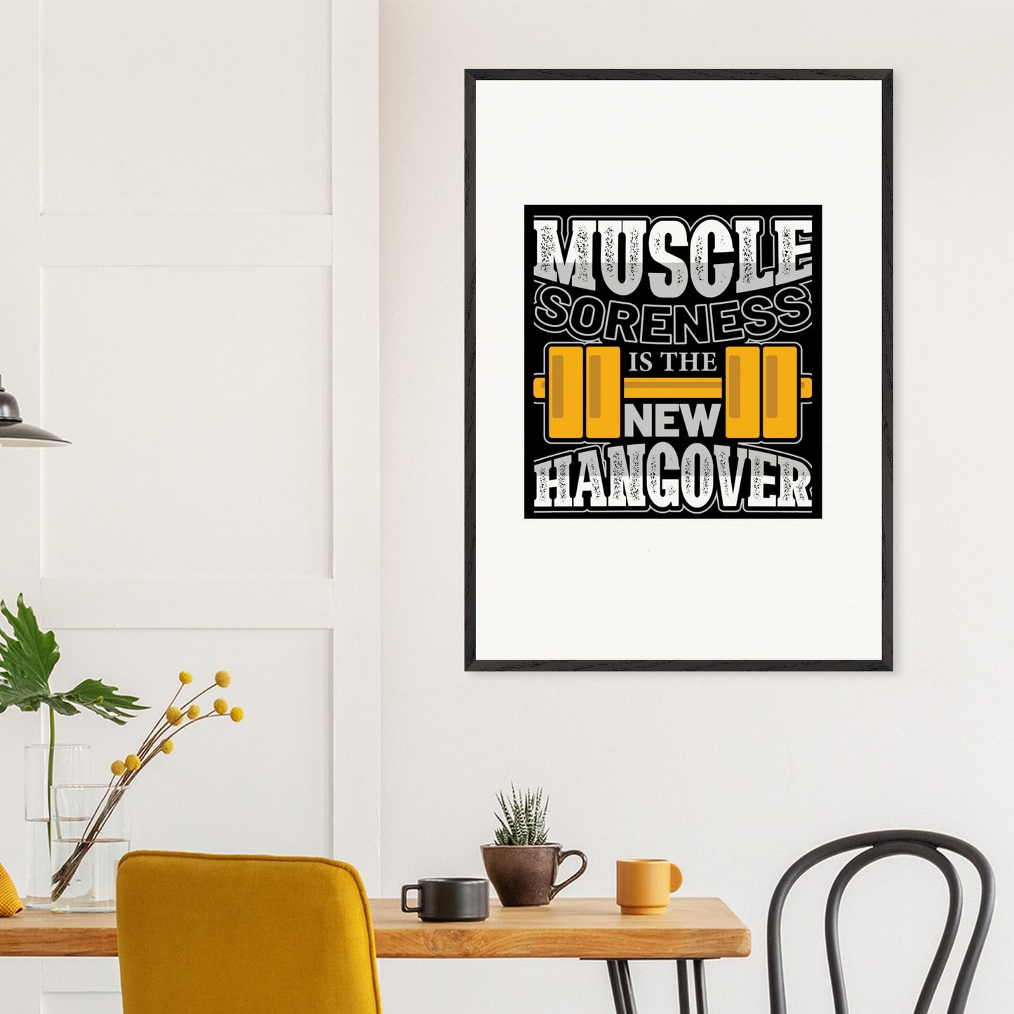 Muscle soreness - Premium Wooden Framed Poster With Museum-Quality MatOur ready-to-hang premium wooden framed posters showcase meticulous craftsmanship. Milled from responsibly sourced oak, our natural frames have a classic appeal, whiMuscle soreness - Premium Wooden Framed Poster