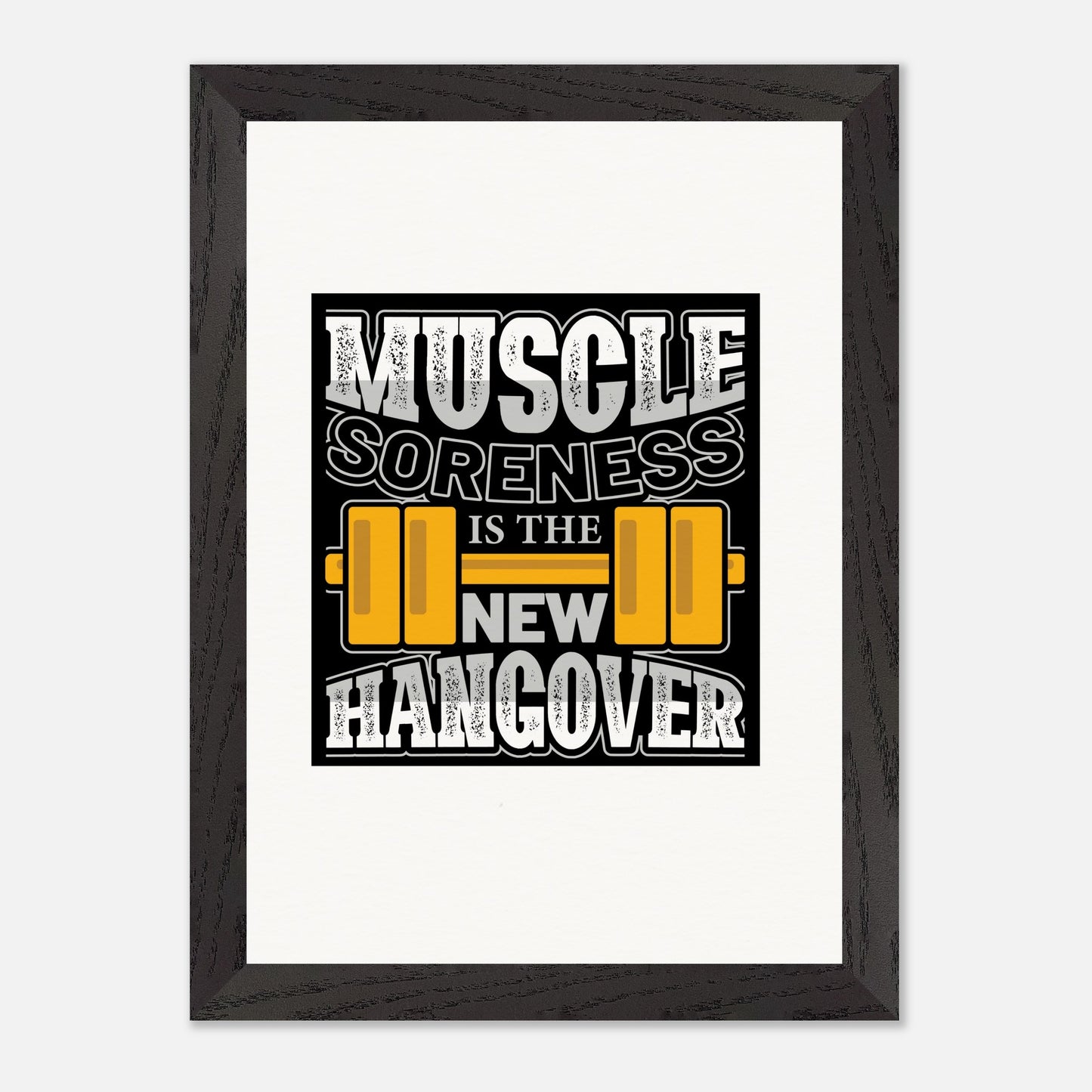 Muscle soreness - Premium Wooden Framed Poster With Museum-Quality MatOur ready-to-hang premium wooden framed posters showcase meticulous craftsmanship. Milled from responsibly sourced oak, our natural frames have a classic appeal, whiMuscle soreness - Premium Wooden Framed Poster