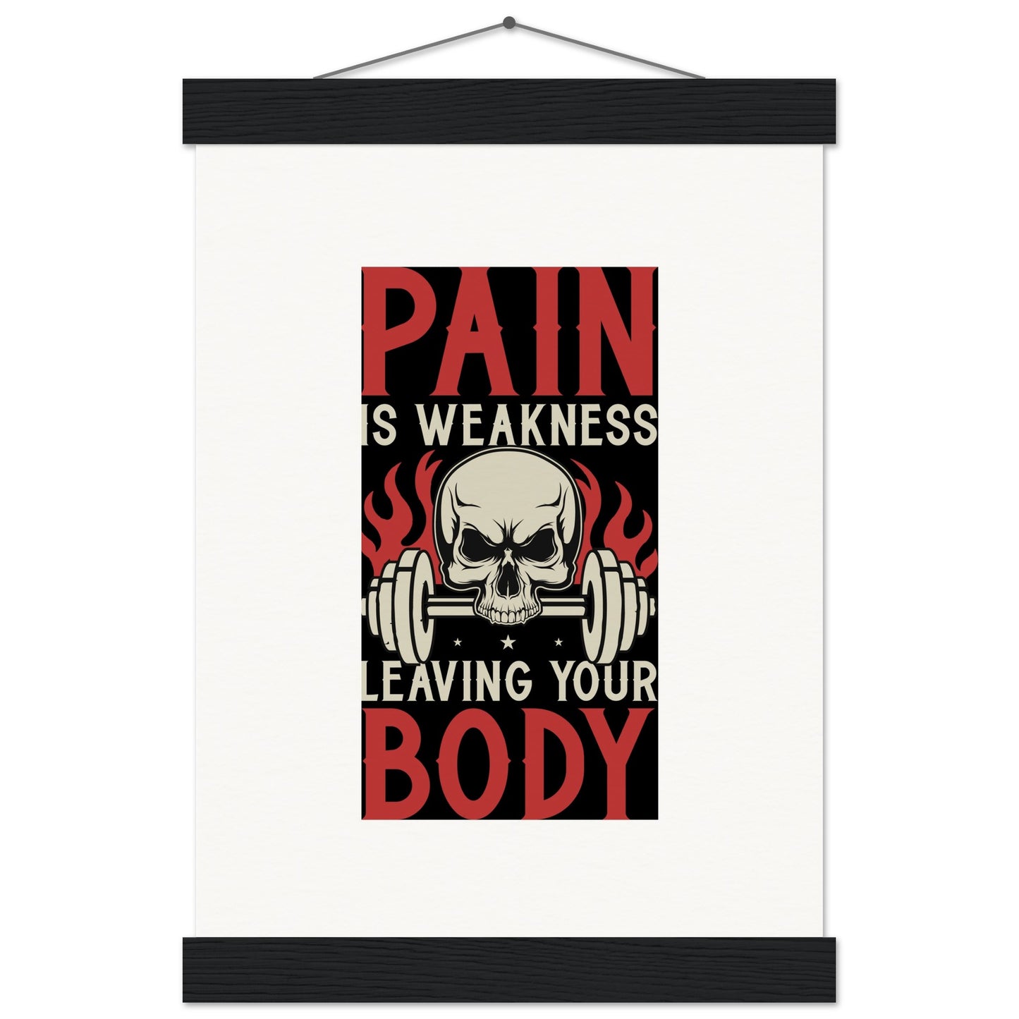 Pain - Museum-Quality Matte Paper Poster with HangerOur minimalist wooden hangers are made with four magnetic wooden dowels, two that clamp to the top of your print and two that clamp to the bottom to give a vintage lPain - Museum-Quality Matte Paper Poster