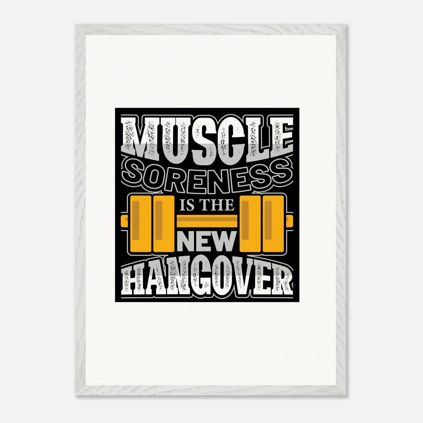 Muscle soreness - Premium Wooden Framed Poster With Museum-Quality MatOur ready-to-hang premium wooden framed posters showcase meticulous craftsmanship. Milled from responsibly sourced oak, our natural frames have a classic appeal, whiMuscle soreness - Premium Wooden Framed Poster