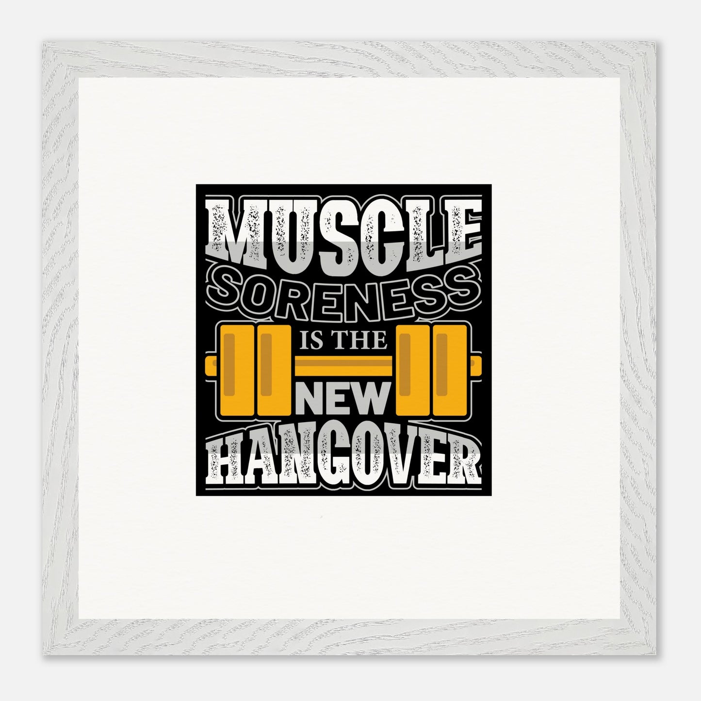 Muscle soreness - Premium Wooden Framed Poster With Museum-Quality MatOur ready-to-hang premium wooden framed posters showcase meticulous craftsmanship. Milled from responsibly sourced oak, our natural frames have a classic appeal, whiMuscle soreness - Premium Wooden Framed Poster