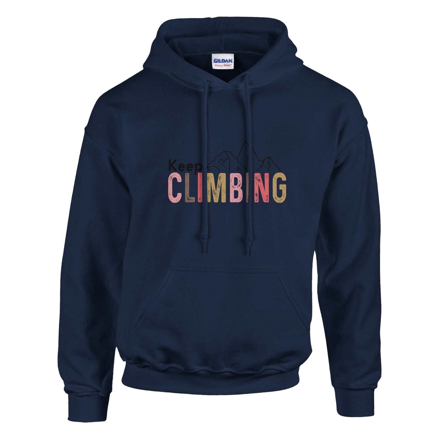 Keep Climbing - Classic Unisex Pullover Hoodie | Gildan® 18500A heavy blend hoodie. Crafted from a soft blend of 50% cotton and 50% polyester.
Features a double-lined hood with matching drawstring.
The fabric's air jet yarn offClimbing - Classic Unisex Pullover Hoodie