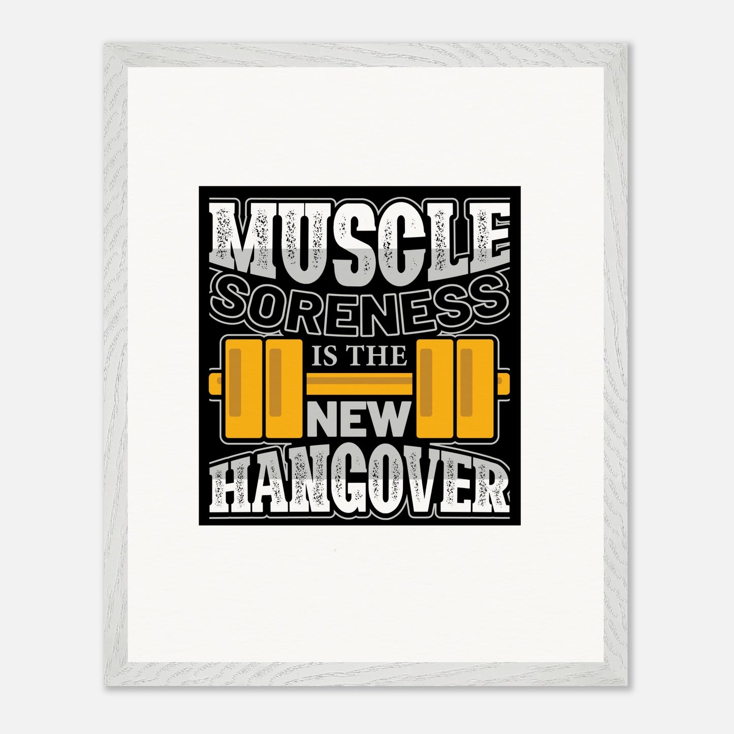 Muscle soreness - Premium Wooden Framed Poster With Museum-Quality MatOur ready-to-hang premium wooden framed posters showcase meticulous craftsmanship. Milled from responsibly sourced oak, our natural frames have a classic appeal, whiMuscle soreness - Premium Wooden Framed Poster