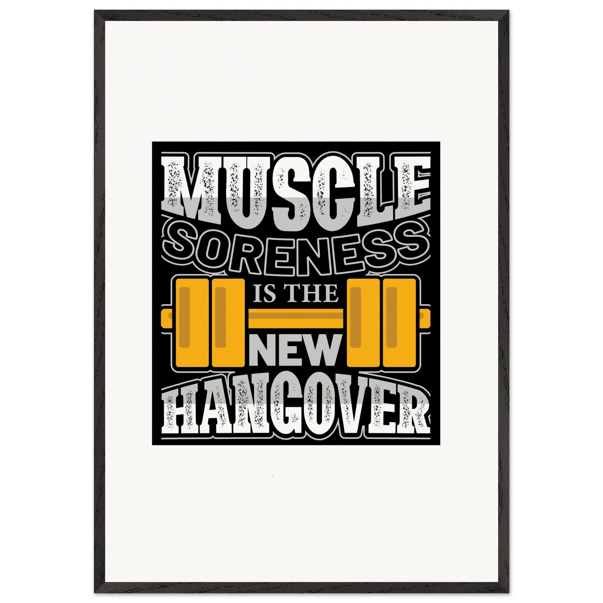 Muscle soreness - Premium Wooden Framed Poster With Museum-Quality MatOur ready-to-hang premium wooden framed posters showcase meticulous craftsmanship. Milled from responsibly sourced oak, our natural frames have a classic appeal, whiMuscle soreness - Premium Wooden Framed Poster