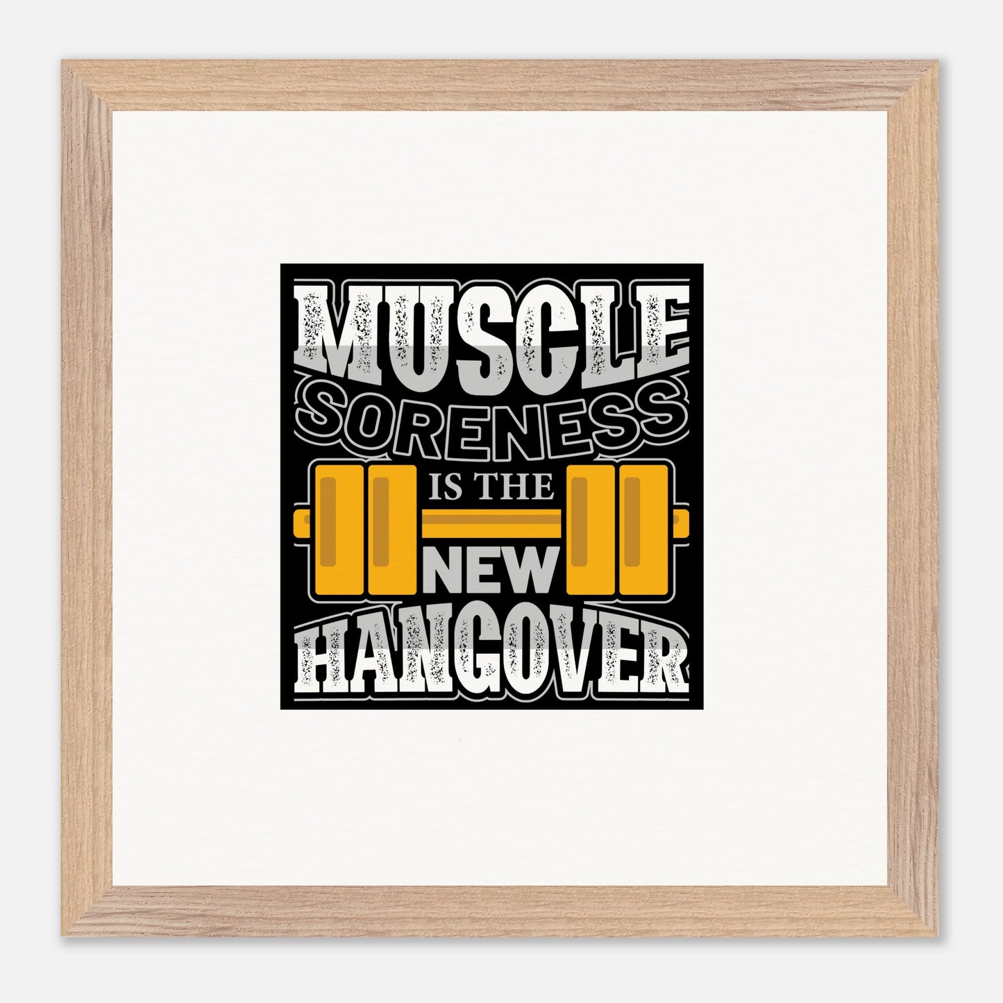 Muscle soreness - Premium Wooden Framed Poster With Museum-Quality MatOur ready-to-hang premium wooden framed posters showcase meticulous craftsmanship. Milled from responsibly sourced oak, our natural frames have a classic appeal, whiMuscle soreness - Premium Wooden Framed Poster