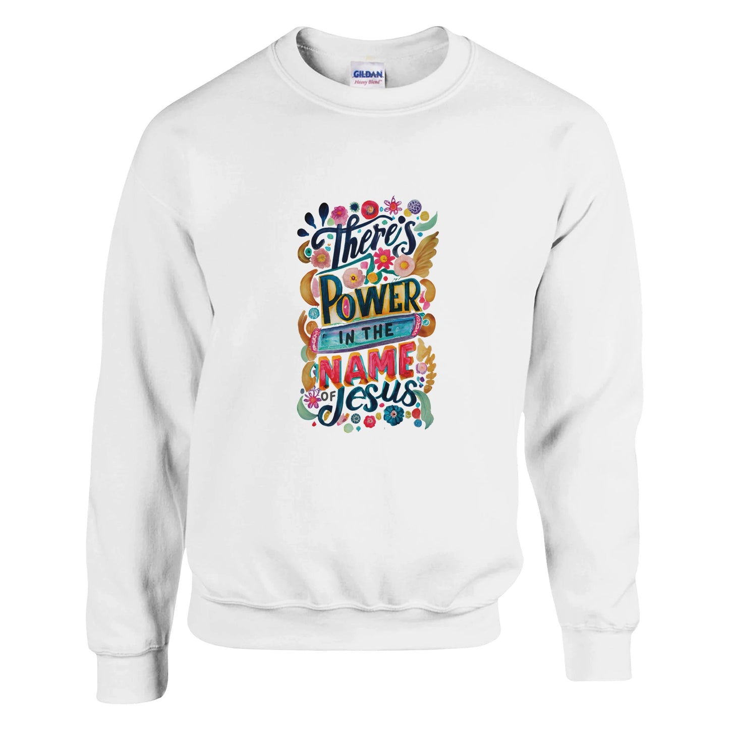 Power - Classic Unisex Crewneck Sweatshirt | Gildan® 18000A heavy blend sweatshirt. Crafted from a soft blend of 50% cotton and 50% polyester.
 Features air jet yarn for a softer feel and reduced pilling.
Double-needle stitPower - Classic Unisex Crewneck Sweatshirt