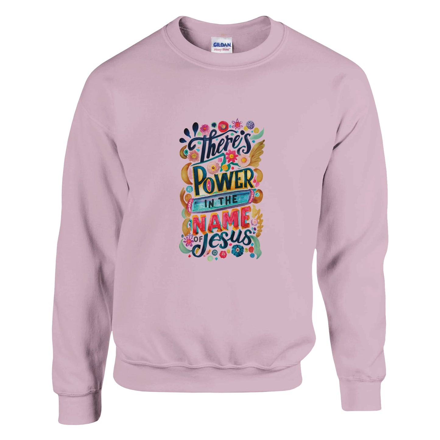 Power - Classic Unisex Crewneck Sweatshirt | Gildan® 18000A heavy blend sweatshirt. Crafted from a soft blend of 50% cotton and 50% polyester.
 Features air jet yarn for a softer feel and reduced pilling.
Double-needle stitPower - Classic Unisex Crewneck Sweatshirt