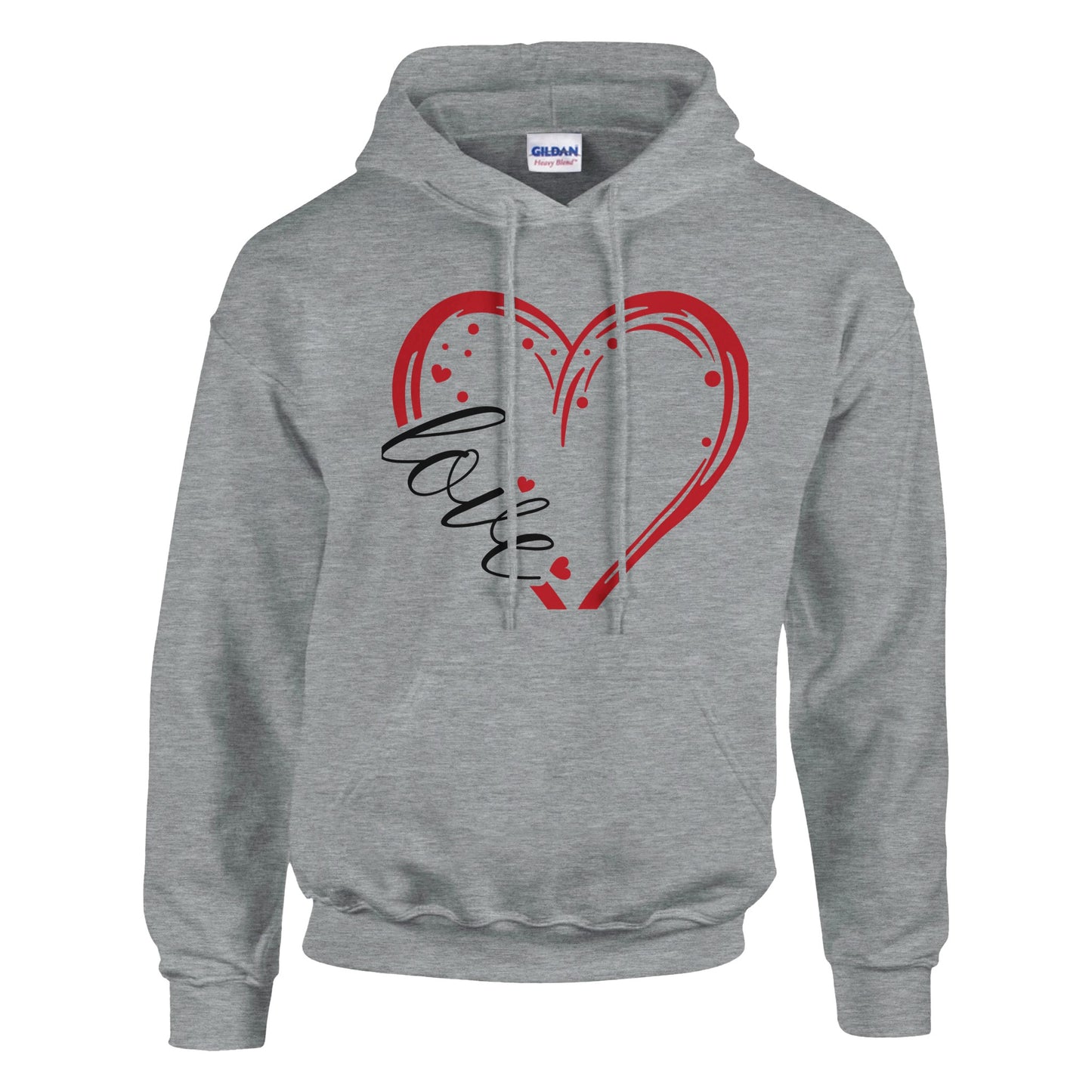 Lovee - Classic Unisex Pullover Hoodie | Gildan® 18500A heavy blend hoodie. Crafted from a soft blend of 50% cotton and 50% polyester.
Features a double-lined hood with matching drawstring.
The fabric's air jet yarn offLovee - Classic Unisex Pullover Hoodie