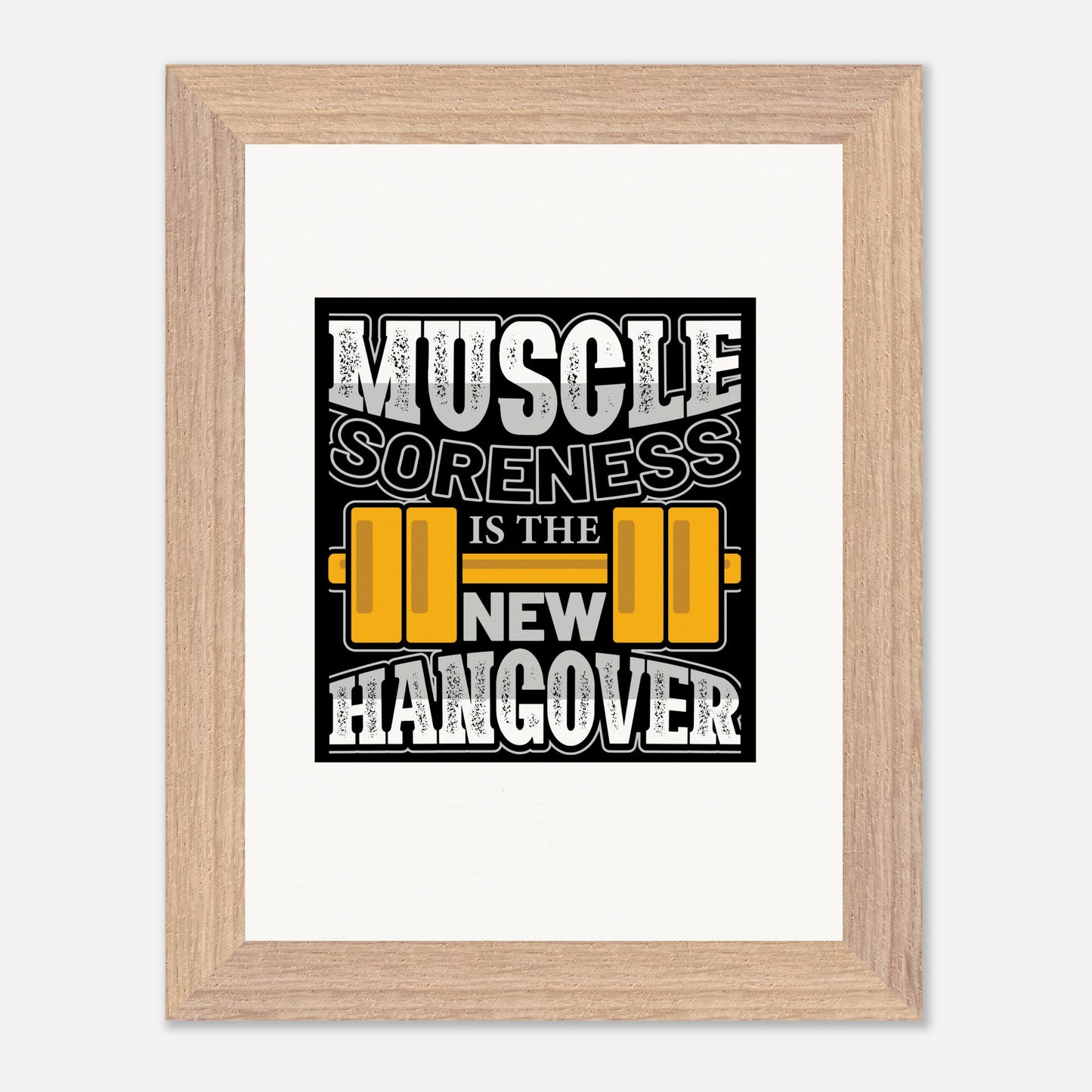 Muscle soreness - Premium Wooden Framed Poster With Museum-Quality MatOur ready-to-hang premium wooden framed posters showcase meticulous craftsmanship. Milled from responsibly sourced oak, our natural frames have a classic appeal, whiMuscle soreness - Premium Wooden Framed Poster