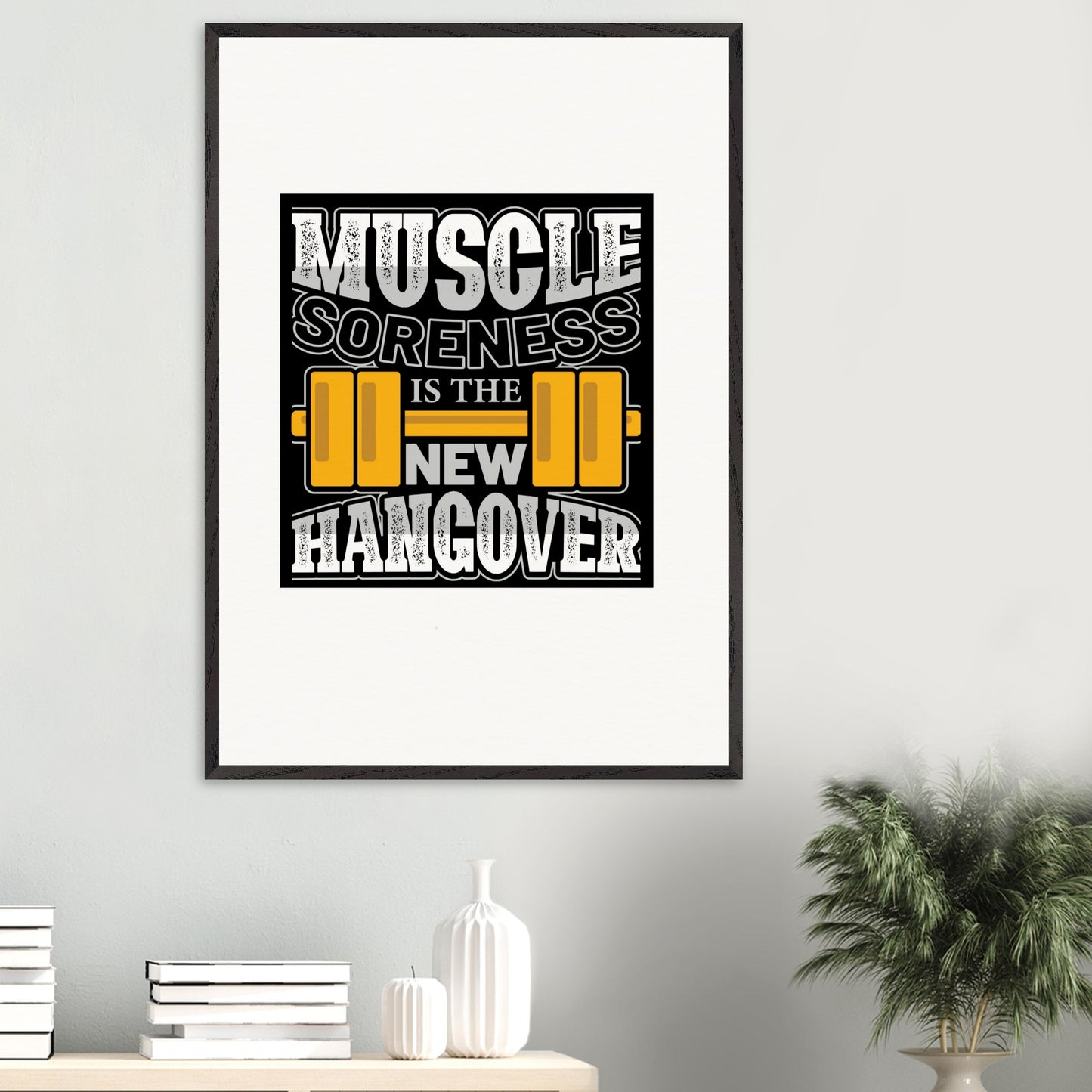 Muscle soreness - Premium Wooden Framed Poster With Museum-Quality MatOur ready-to-hang premium wooden framed posters showcase meticulous craftsmanship. Milled from responsibly sourced oak, our natural frames have a classic appeal, whiMuscle soreness - Premium Wooden Framed Poster