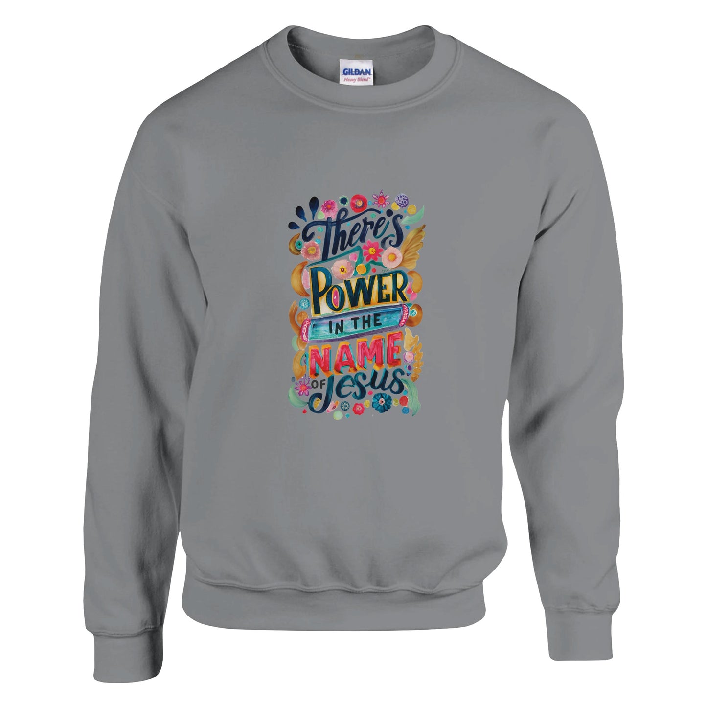 Power - Classic Unisex Crewneck Sweatshirt | Gildan® 18000A heavy blend sweatshirt. Crafted from a soft blend of 50% cotton and 50% polyester.
 Features air jet yarn for a softer feel and reduced pilling.
Double-needle stitPower - Classic Unisex Crewneck Sweatshirt