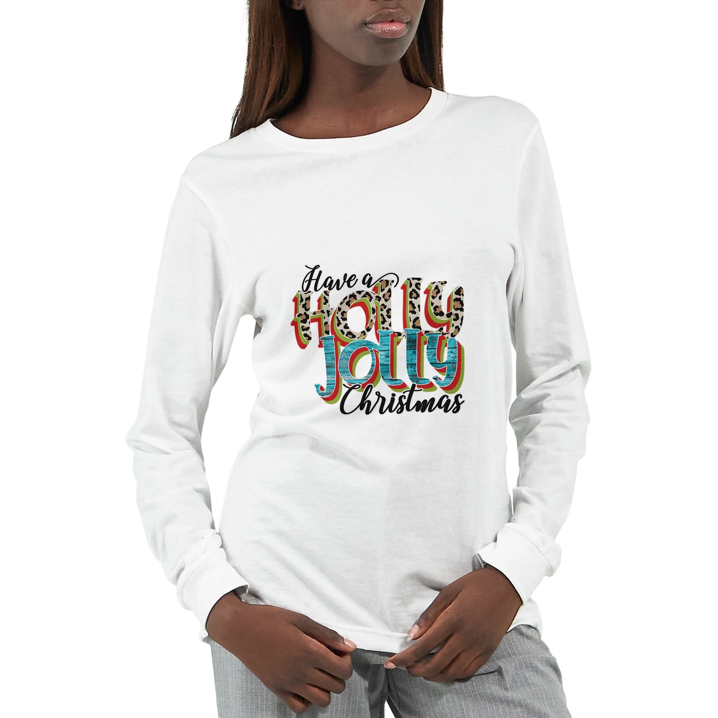 Holly Jolly -Premium Unisex Longsleeve T-shirtThis soft long-sleeved crew shirt is a good choice for a classic long sleeve t-shirt.
100% combed ringspun cotton32 singles thread weight4.3 oz. fabric weightFabric Holly Jolly -Premium Unisex Longsleeve