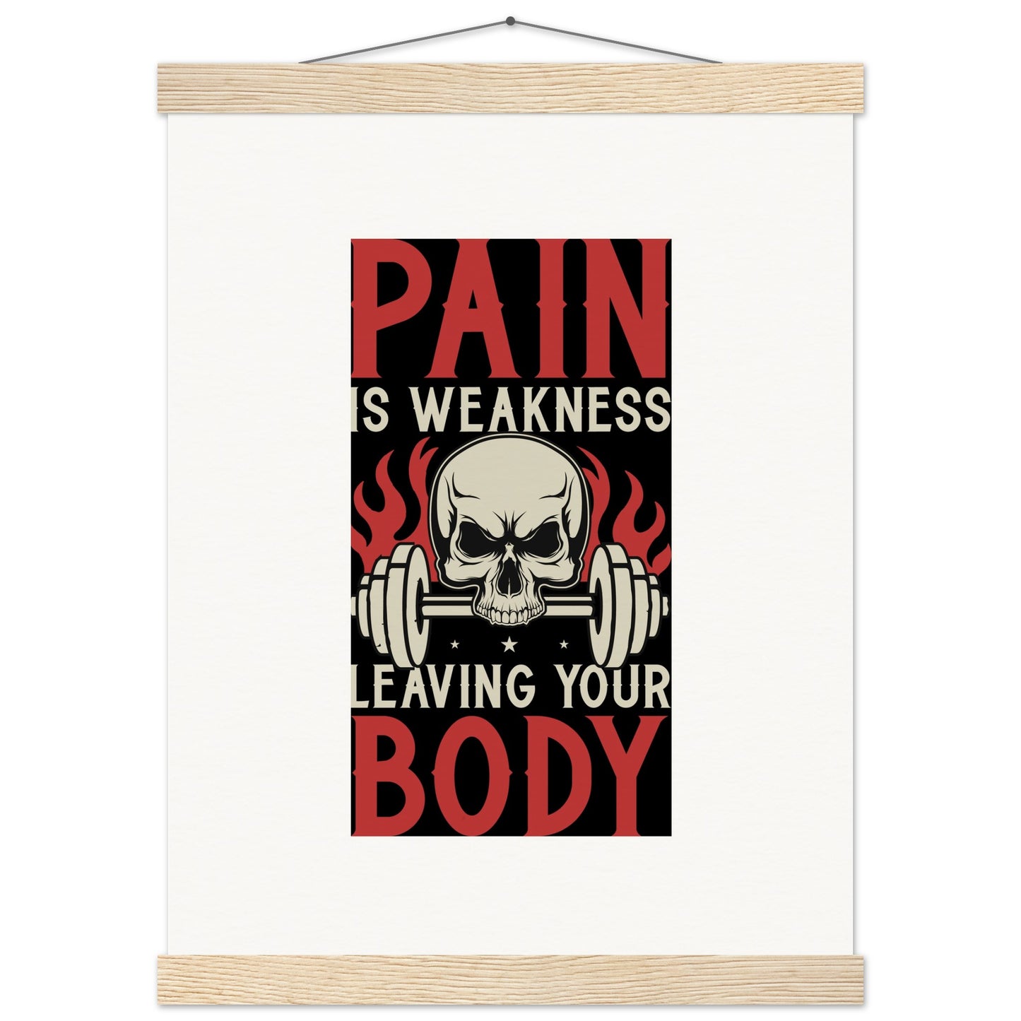 Pain - Museum-Quality Matte Paper Poster with HangerOur minimalist wooden hangers are made with four magnetic wooden dowels, two that clamp to the top of your print and two that clamp to the bottom to give a vintage lPain - Museum-Quality Matte Paper Poster