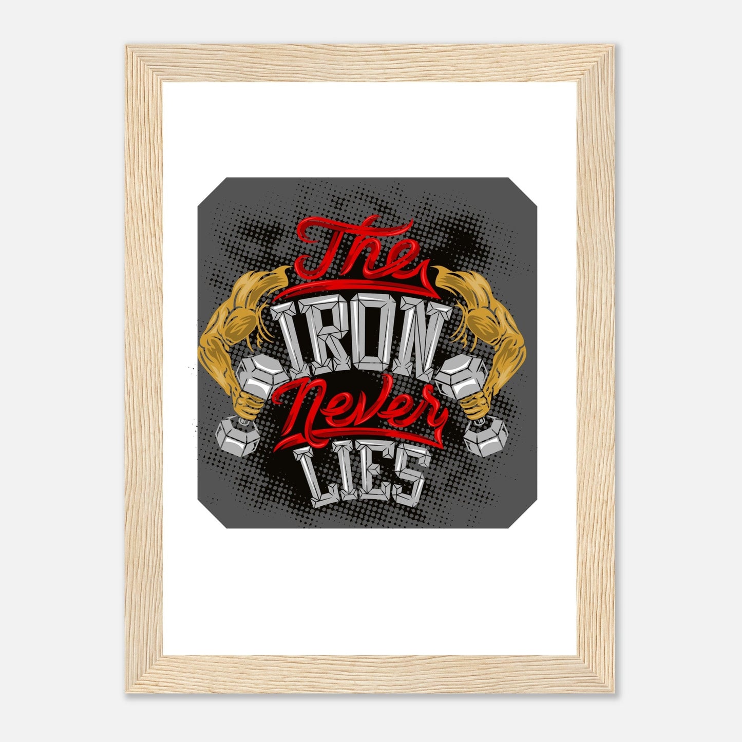 The Iron - Premium Matte Paper Wooden Framed PosterOur ready-to-hang wooden framed posters are sturdy, durable, and ready to hang instantly! The poster is made on our heavier-weight white matte paper that has a naturIron - Premium Matte Paper Wooden Framed Poster