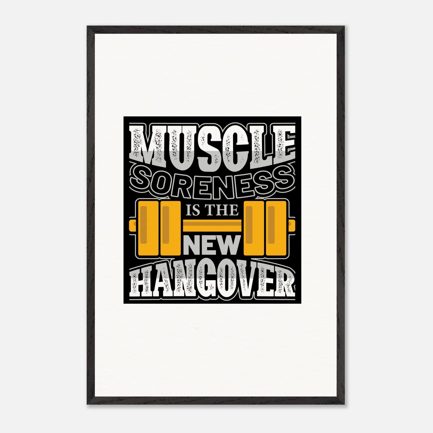 Muscle soreness - Premium Wooden Framed Poster With Museum-Quality MatOur ready-to-hang premium wooden framed posters showcase meticulous craftsmanship. Milled from responsibly sourced oak, our natural frames have a classic appeal, whiMuscle soreness - Premium Wooden Framed Poster