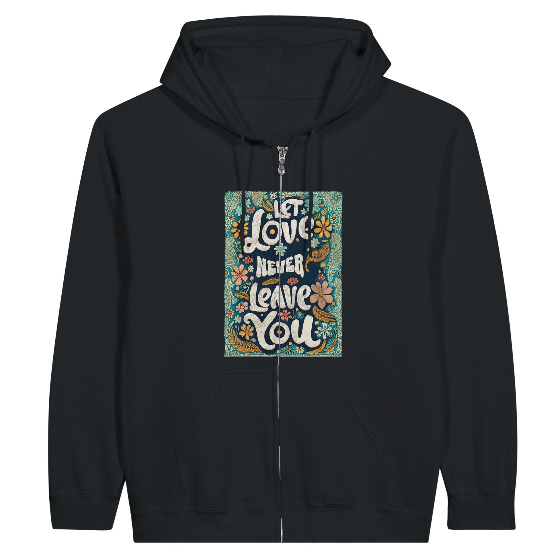 Let Love - Classic Unisex Zip HoodieYou can never go wrong with an essential zip hoodie; great for chilly days, it’s both stylish and comfortable. Our dark colors also make
 a great background for yourLove - Classic Unisex Zip Hoodie