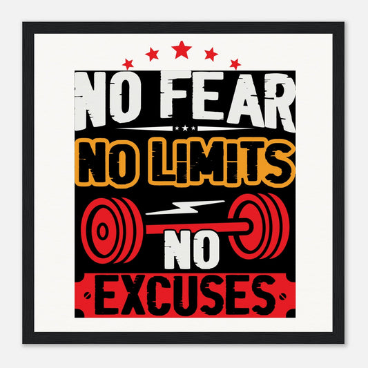 No Limits - Museum-Quality Matte Paper Wooden Framed PosterOur ready-to-hang wooden framed posters are sturdy, durable, and ready to hang instantly! The poster is made on our master's edition, archival museum-quality paper. Limits - Museum-Quality Matte Paper Wooden Framed Poster