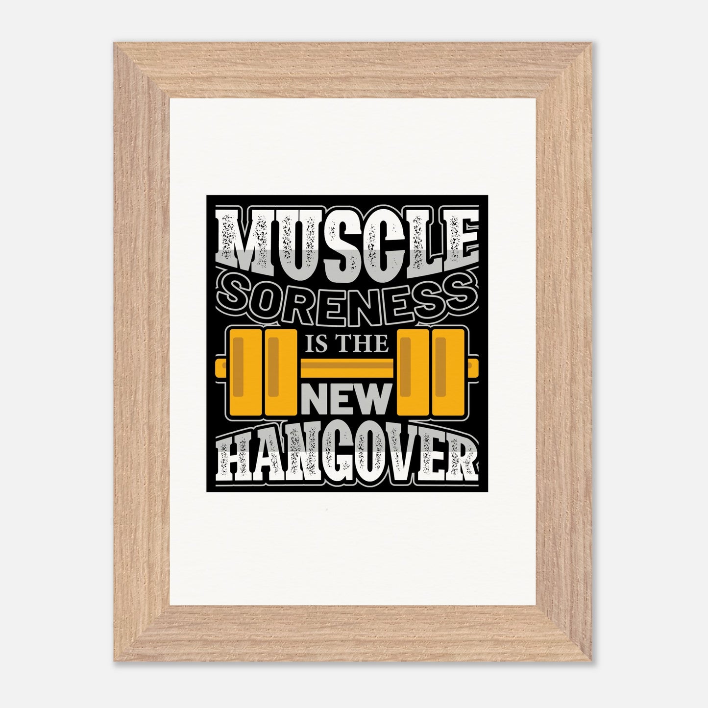 Muscle soreness - Premium Wooden Framed Poster With Museum-Quality MatOur ready-to-hang premium wooden framed posters showcase meticulous craftsmanship. Milled from responsibly sourced oak, our natural frames have a classic appeal, whiMuscle soreness - Premium Wooden Framed Poster